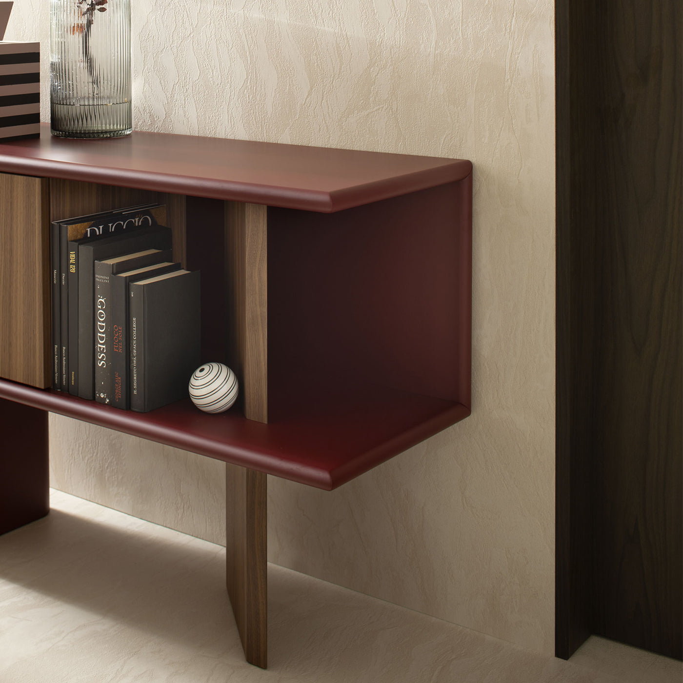 Living Canaletto Walnut Red Small Sideboard - Alternative view 4