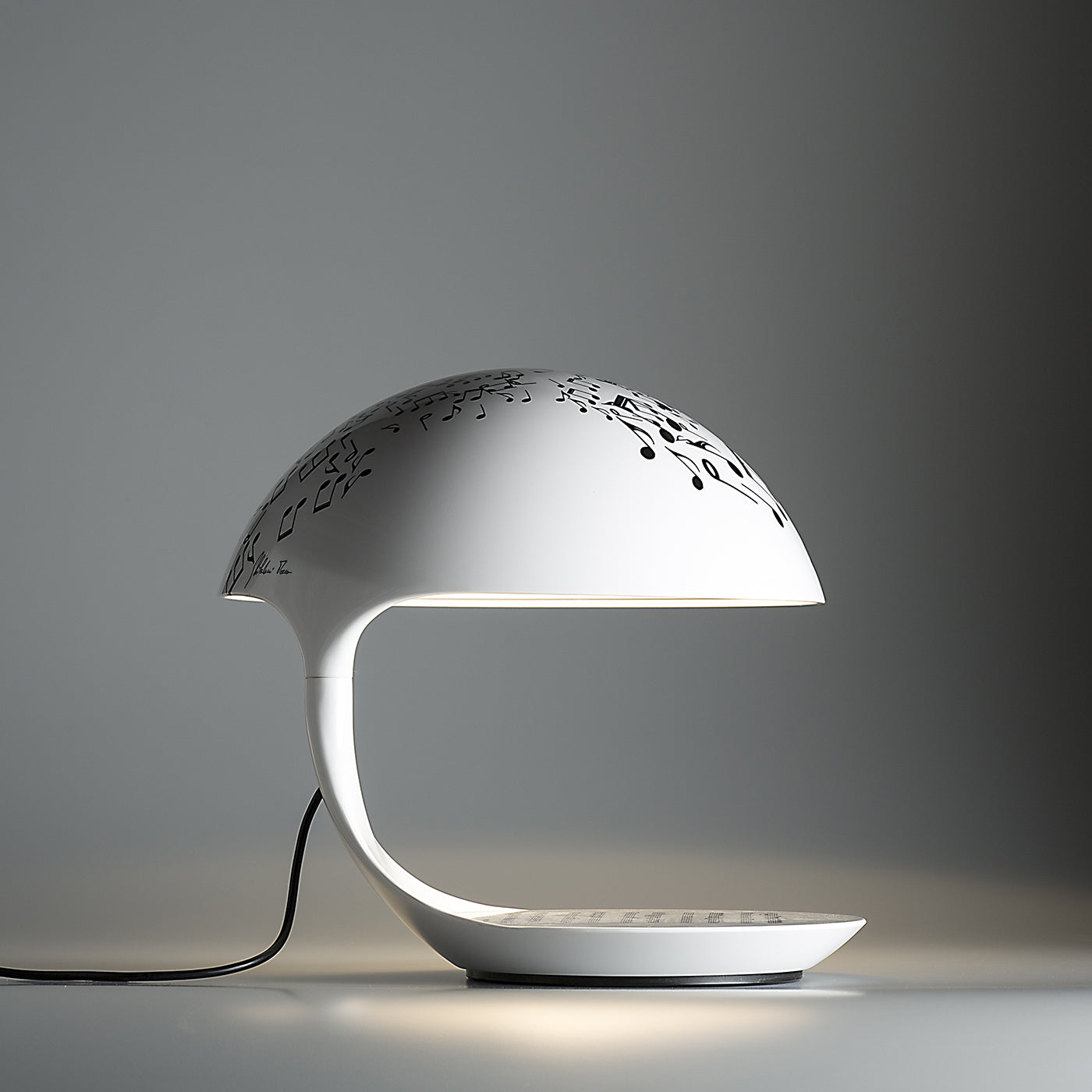 Cobra Texture Music Notes Table Lamp by Marco Ghilarducci - Alternative view 3