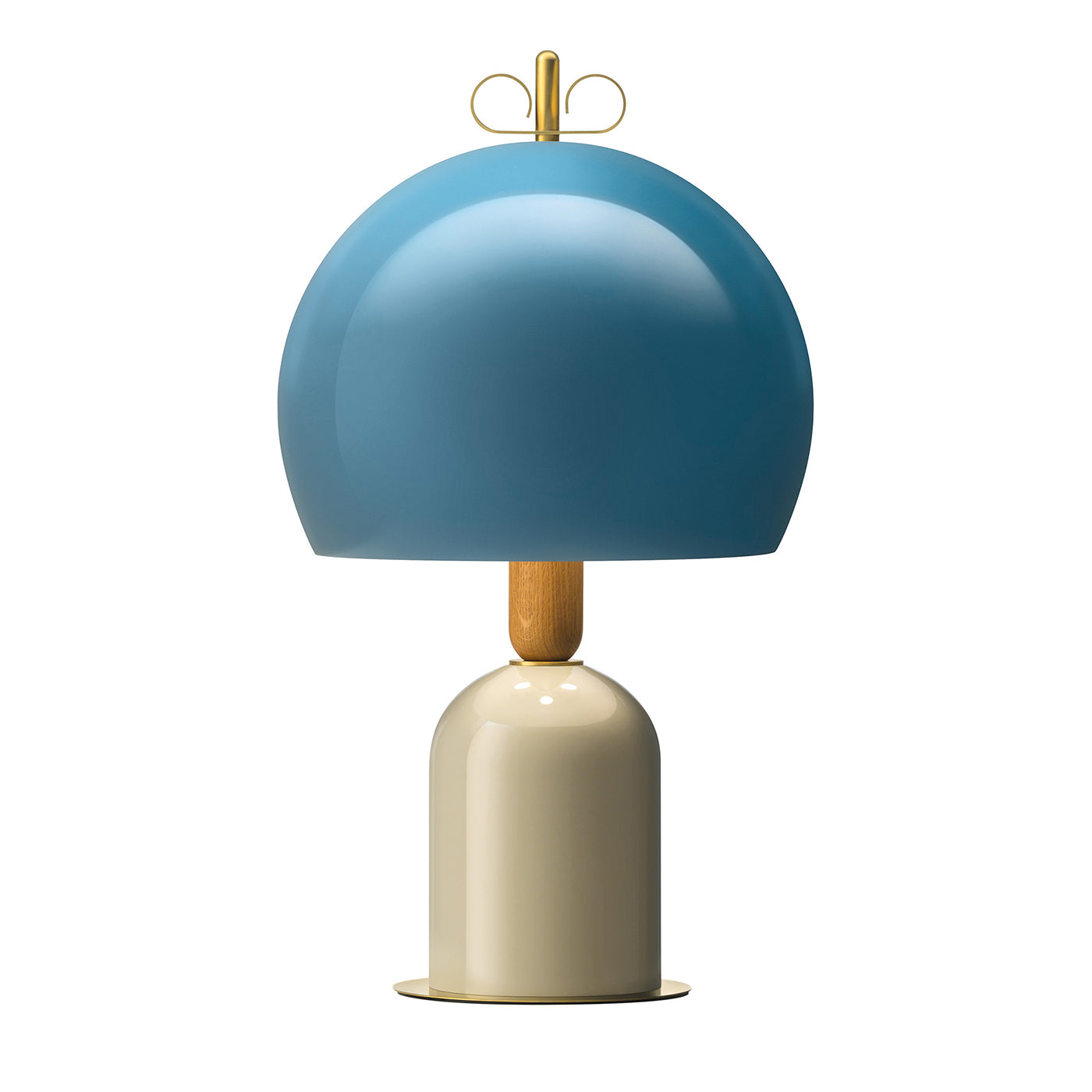 Lámpara de mesa redondeada azul claro Bon Ton de Cristina Celestino - Vista principal