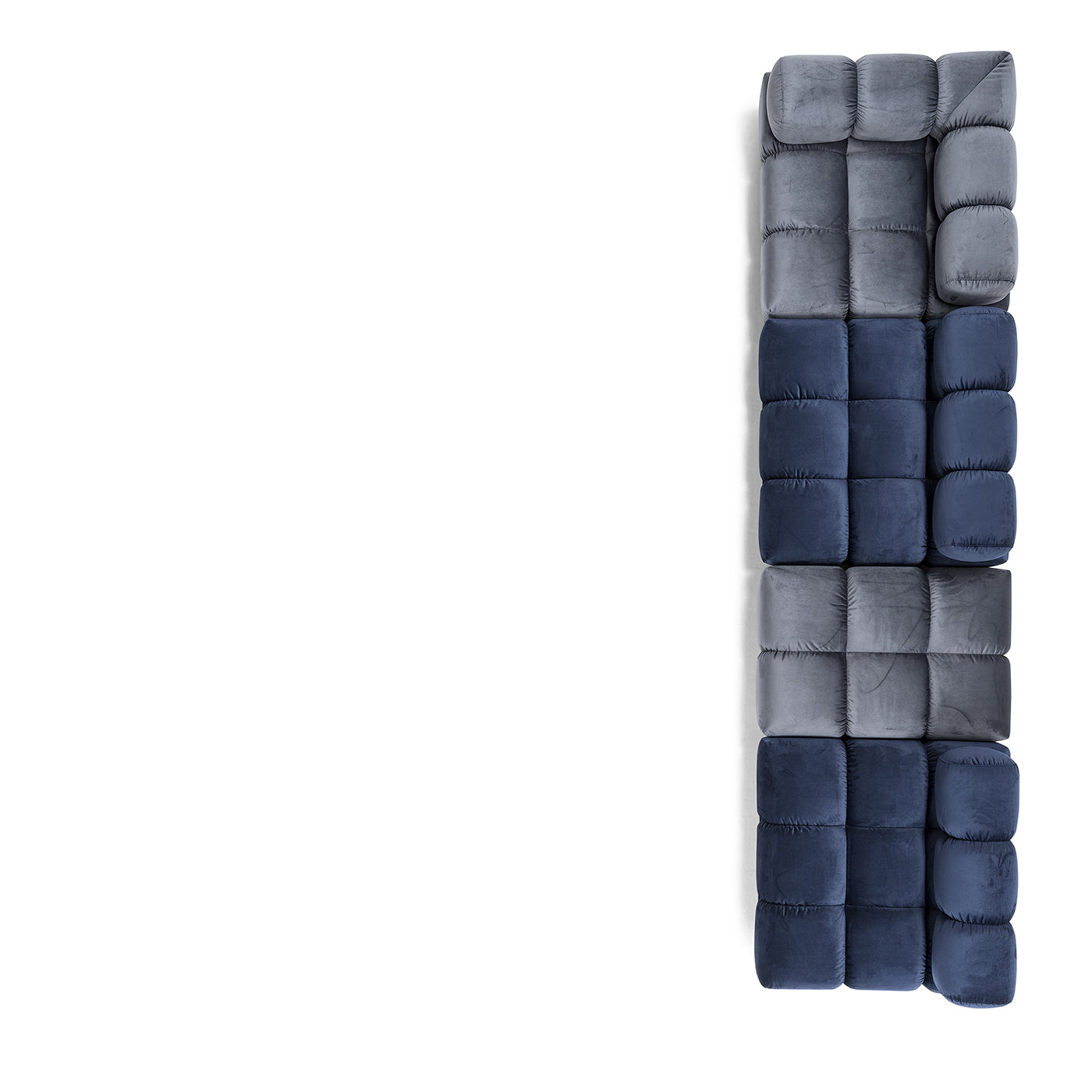 Sacai 4-Module Gray & Blue Sofa - Alternative view 1