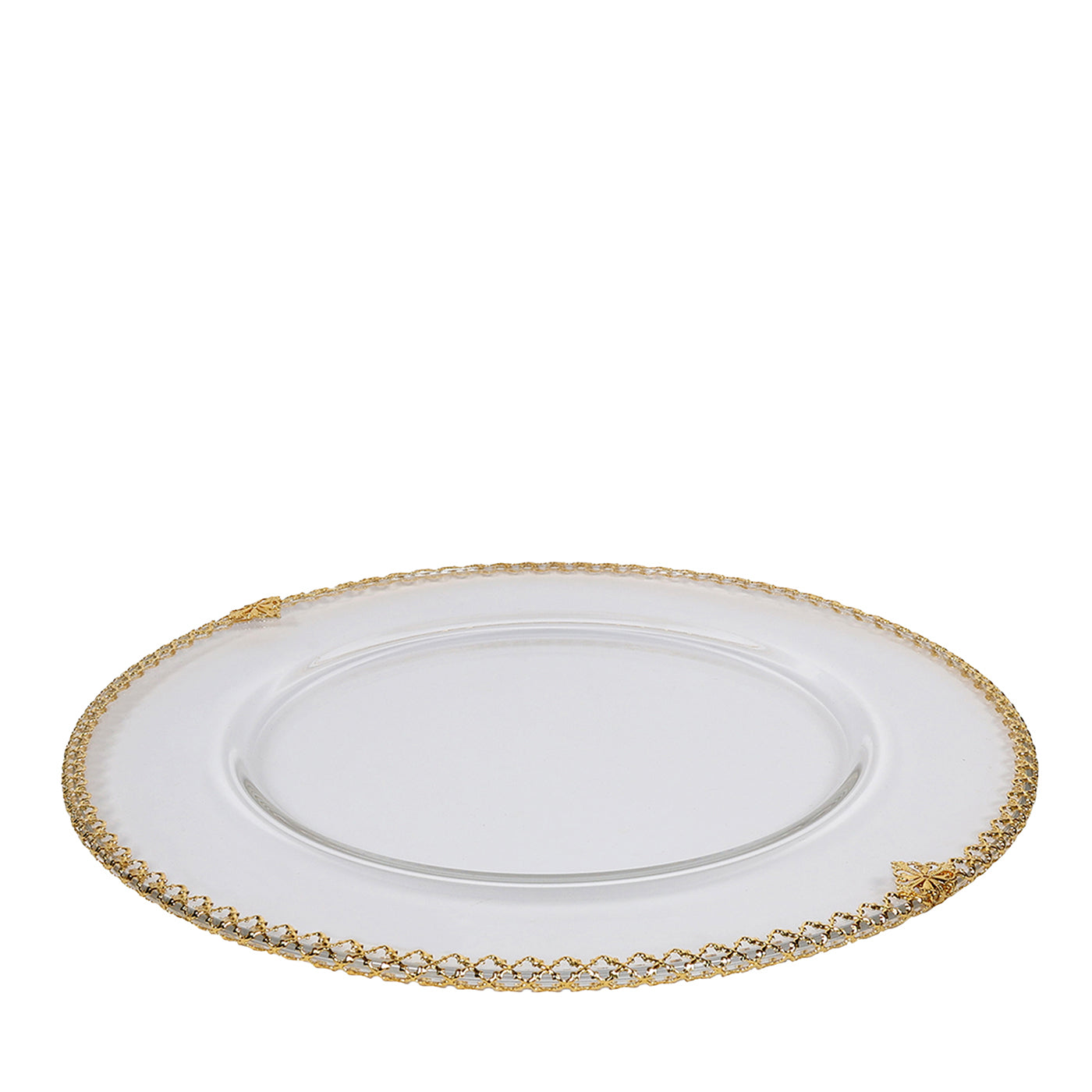 Glass Charger Plate with 24K Gold #1 - Main view