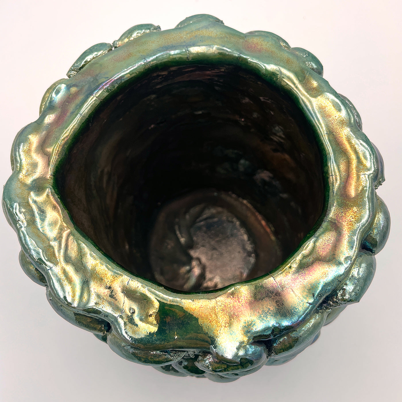 Onda Iridescent Metallic Raku Vase #9 - Alternative view 2