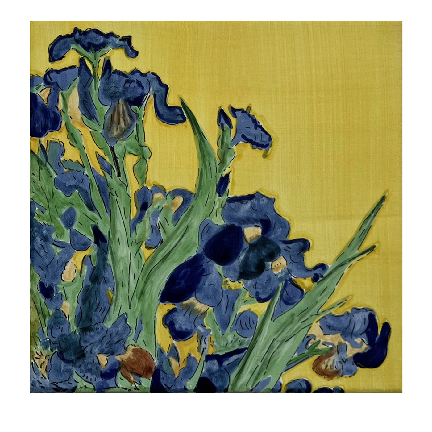 Carreau polychrome "Iris" de Van Gogh  - Vue principale