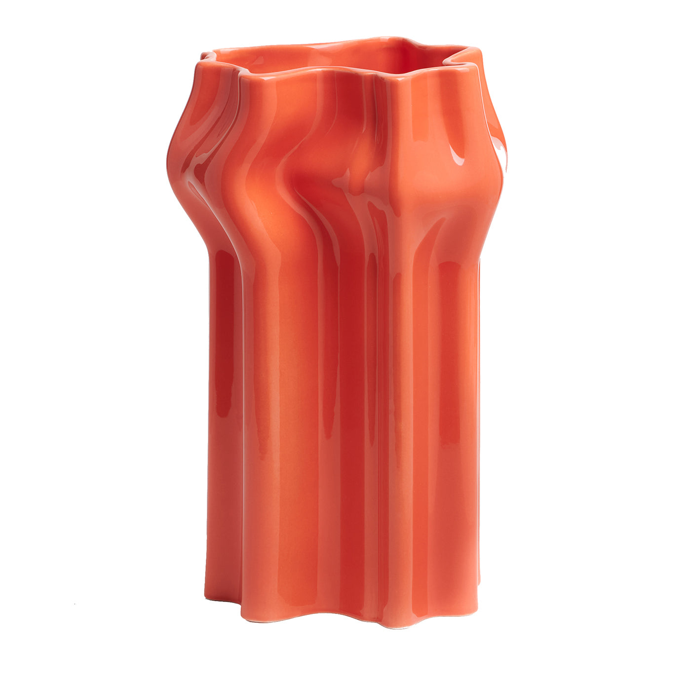 Vase Gonfiato rouge corail - Vue principale