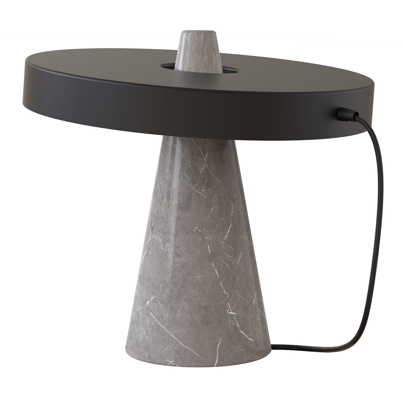 ED039 Grey Stone and Black Table Lamp - Main view