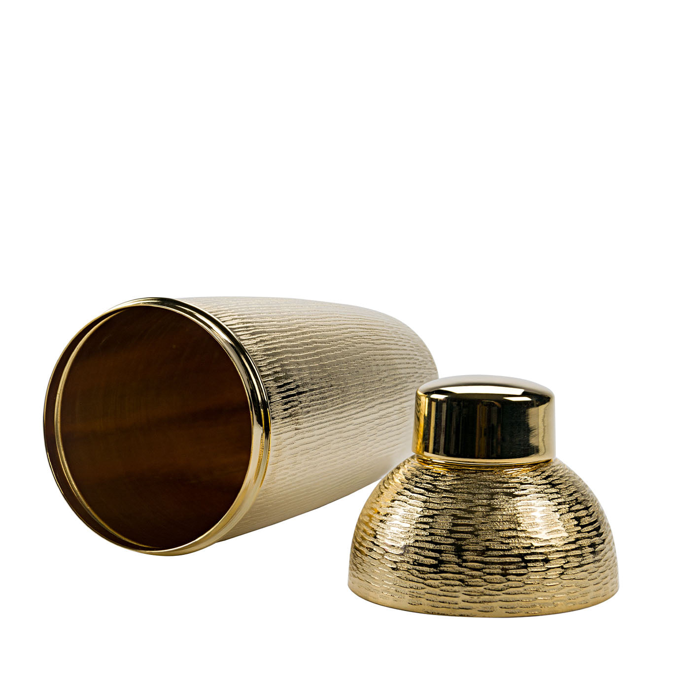 Cortex-Textured 2-Piece Set of Gold-Plated Brass Shaker and Mixer - Alternative view 5