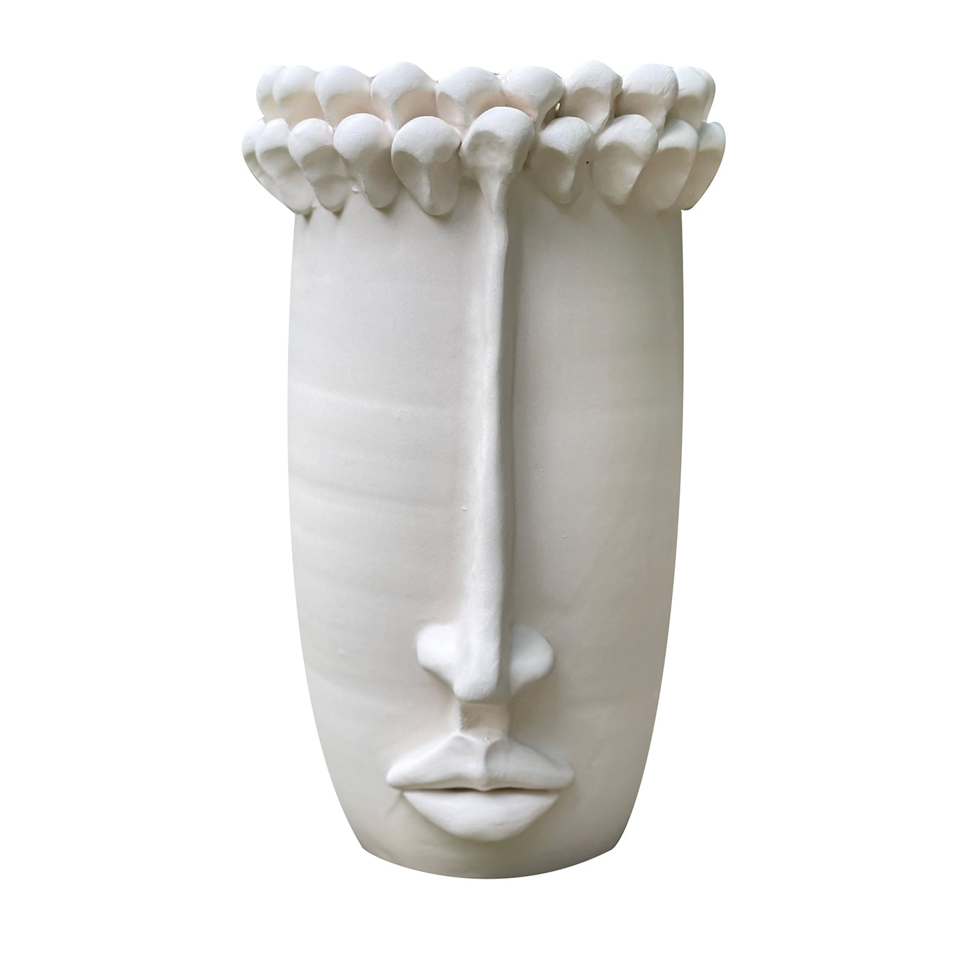 Vase à longue tête blanc - Vue principale