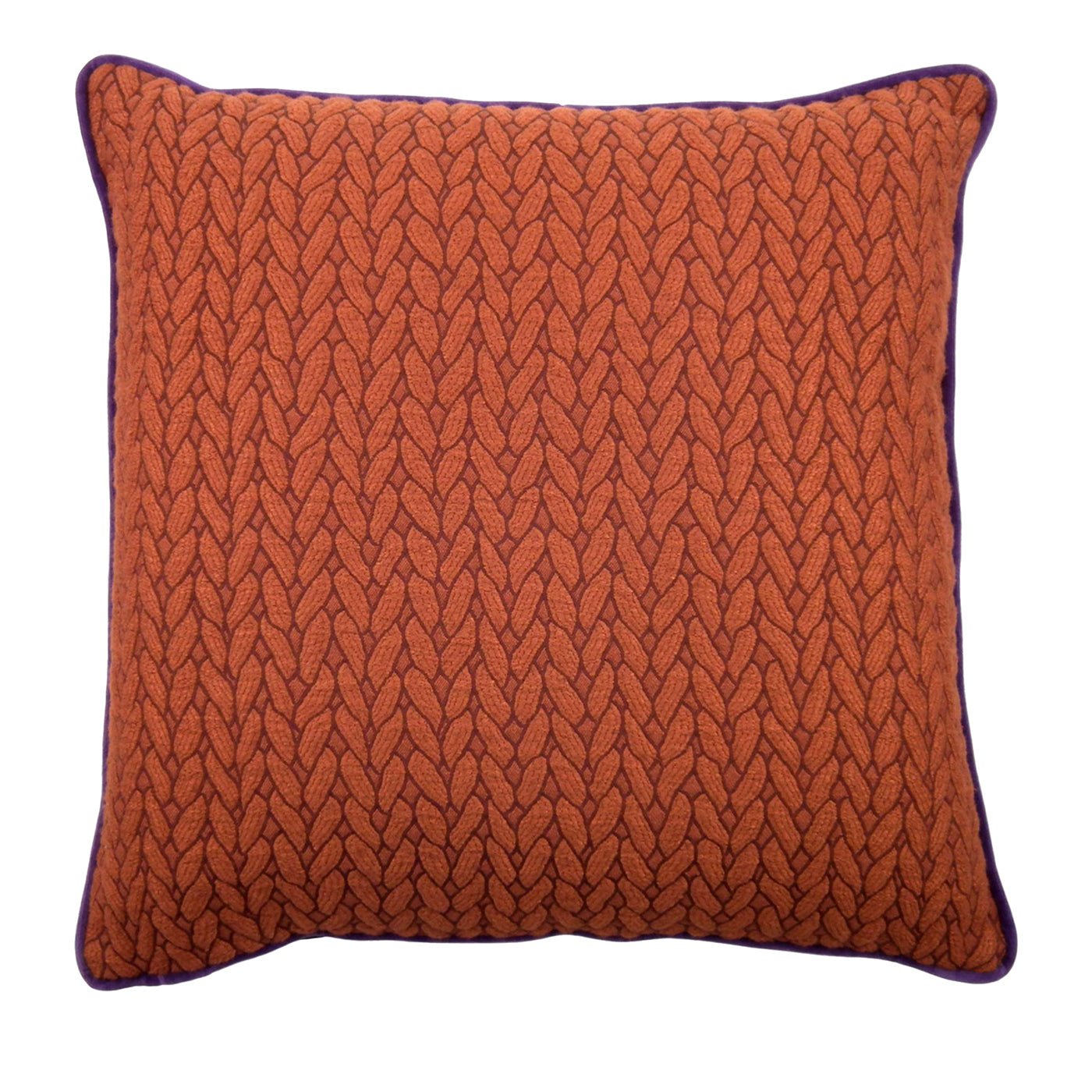 Tricot burnt Jacquard Fabric Carrè Cushion - Main view