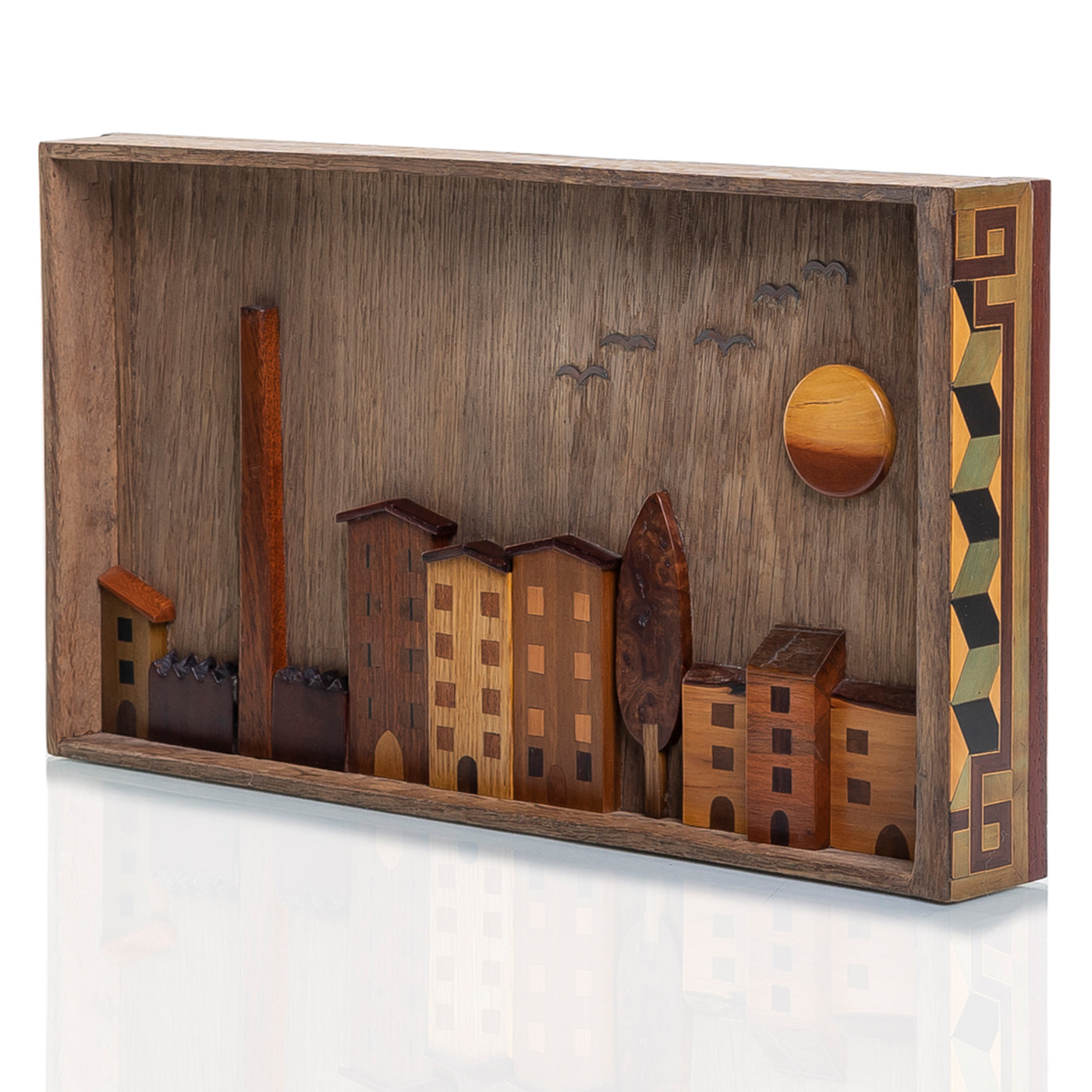 Urban Landscape Marquetry Panel - Alternative view 1