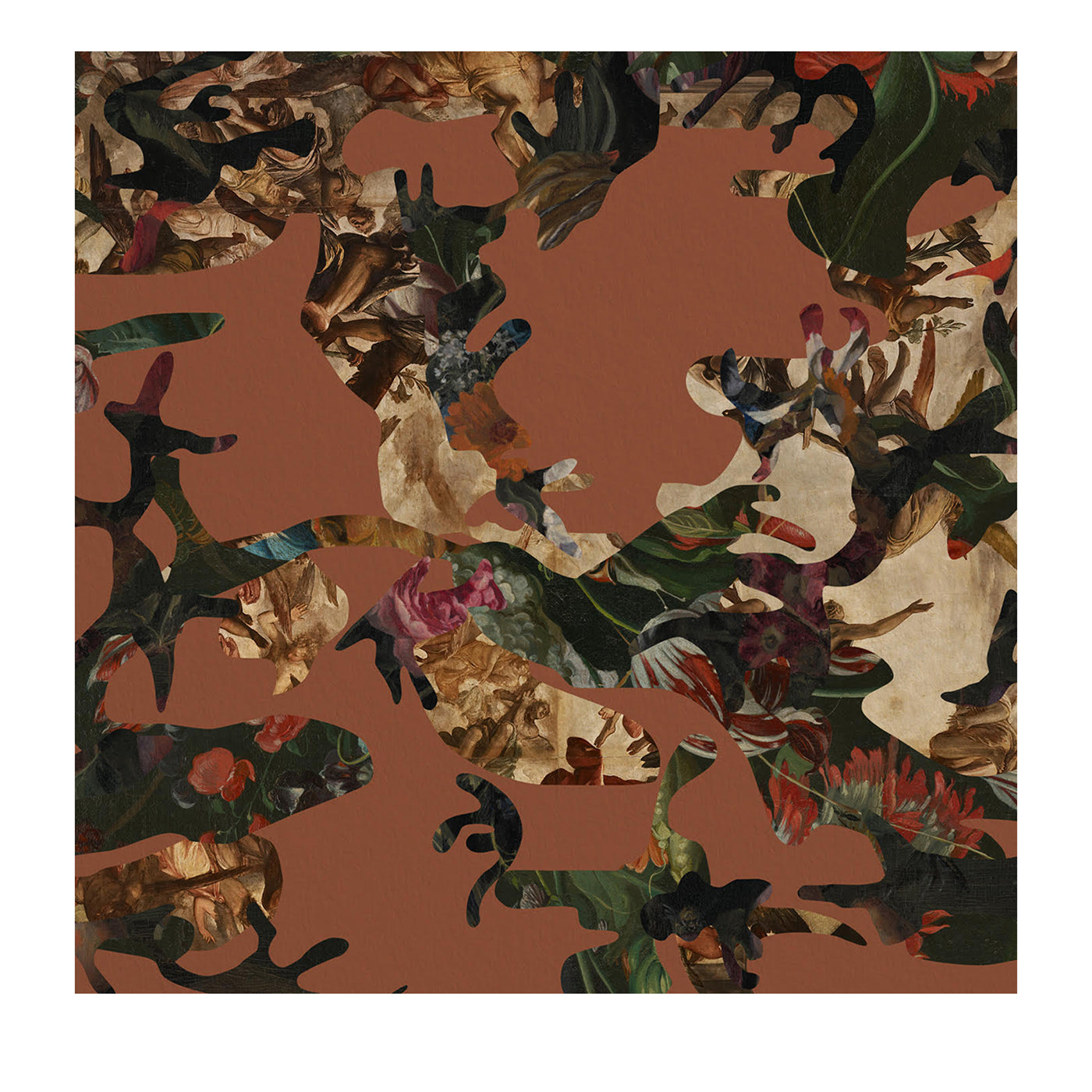 Hidden in Plain Sight Camouflage Marsala Wallpaper  - Main view