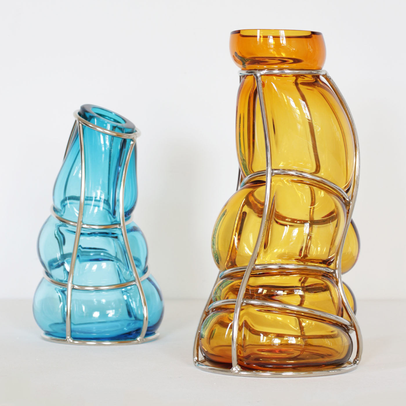 Intense Amber Babà Vase in Murano Glass - Alternative view 1