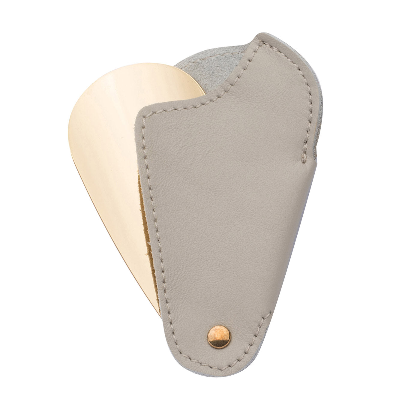 Beige Leather Travel Shoe Horn - Main view