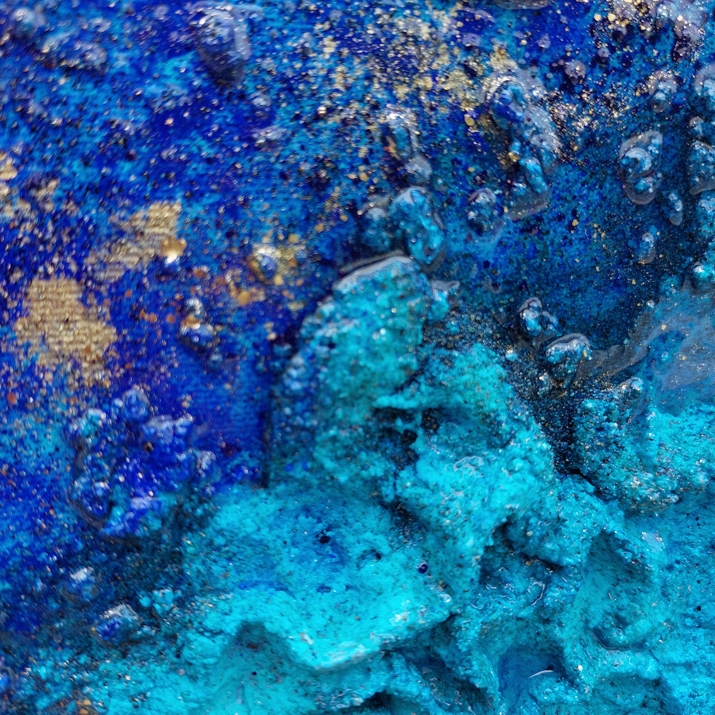 Deep Blue Reef Pintura de técnica mixta - Vista alternativa 4