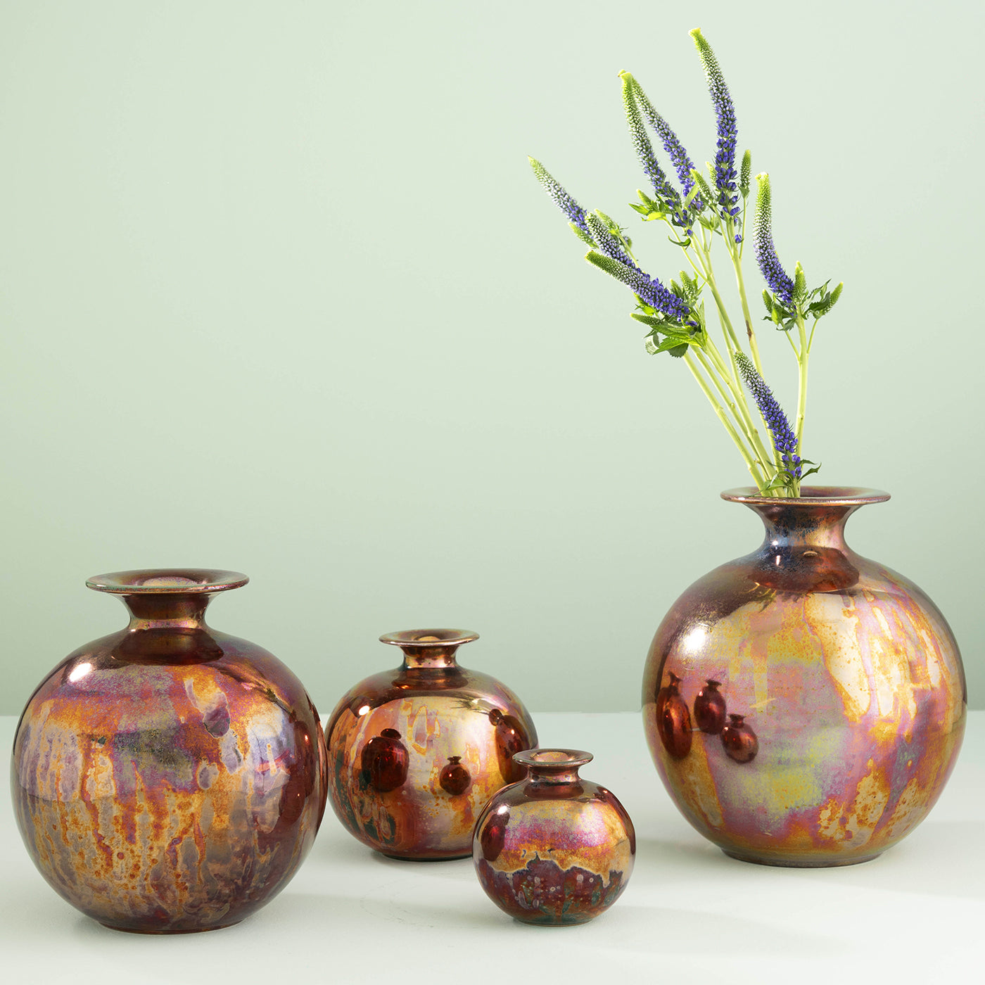 Riflesso Small Spherical Polychrome Ceramic Vase - Alternative view 2