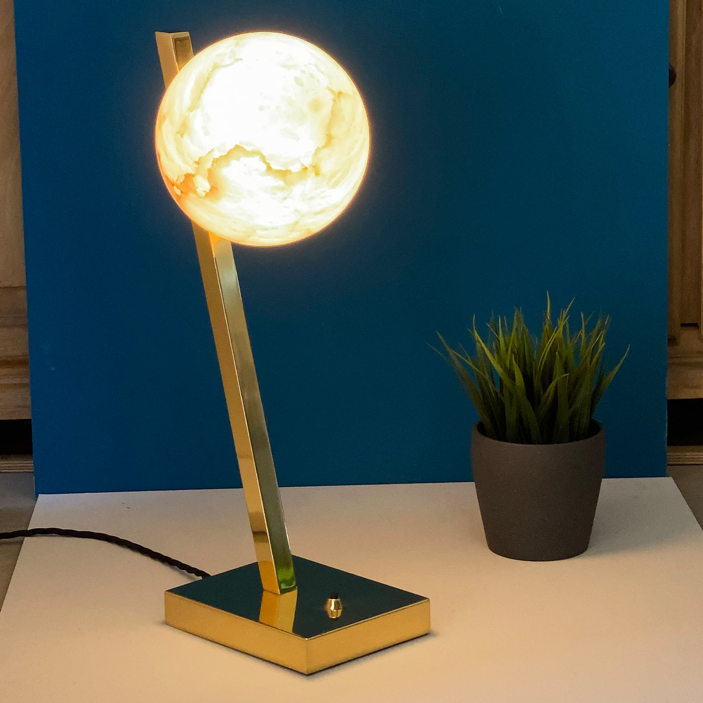 "Offset" Table Lamp in Polished Brass - Alternative view 3
