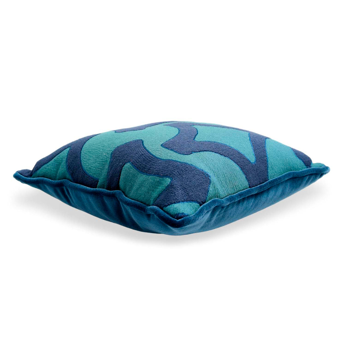 Turquoise and Blue Square Carrè Cushion - Alternative view 2