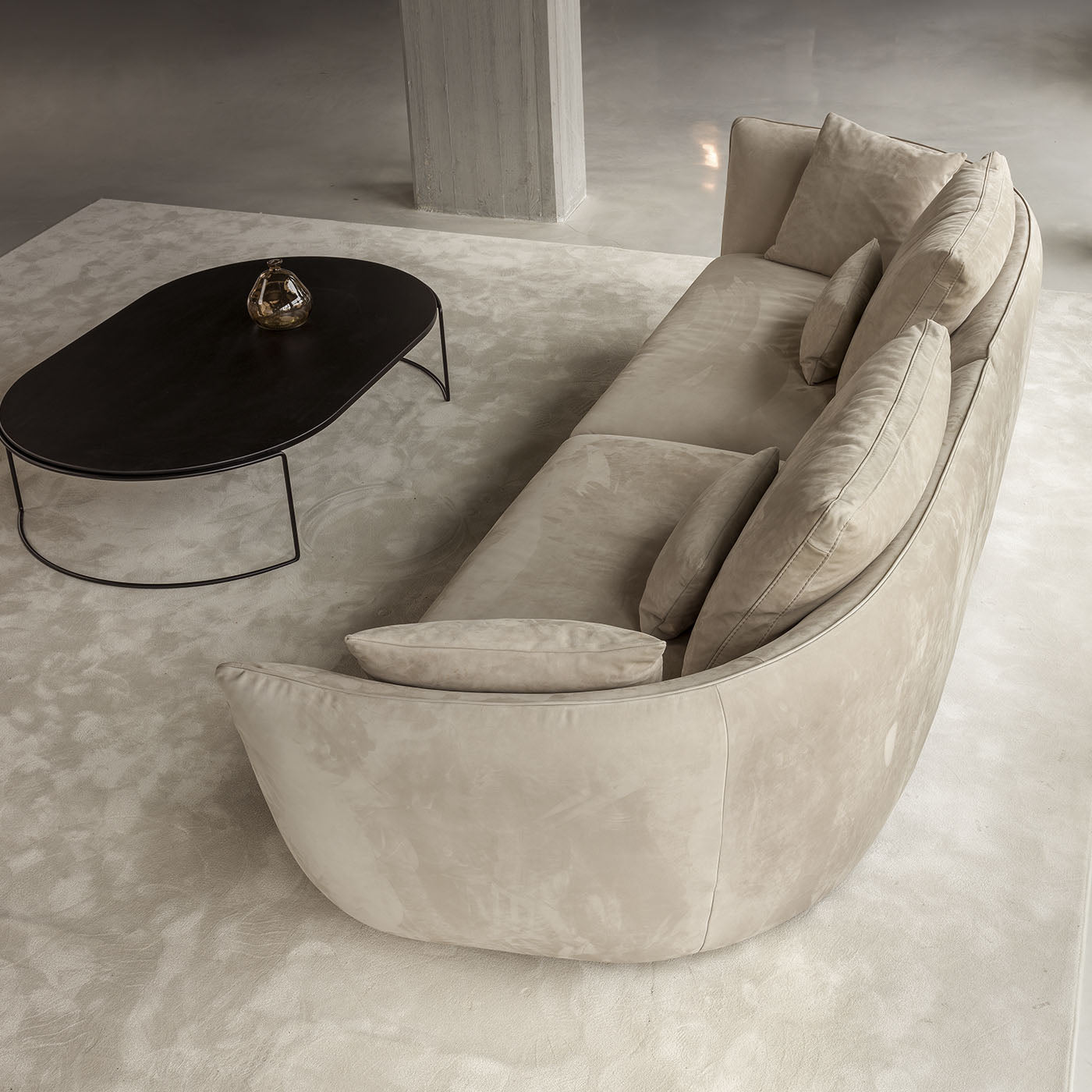 Creta Nubuck Leather Sofa by Palomba Serafini - Alternative view 3