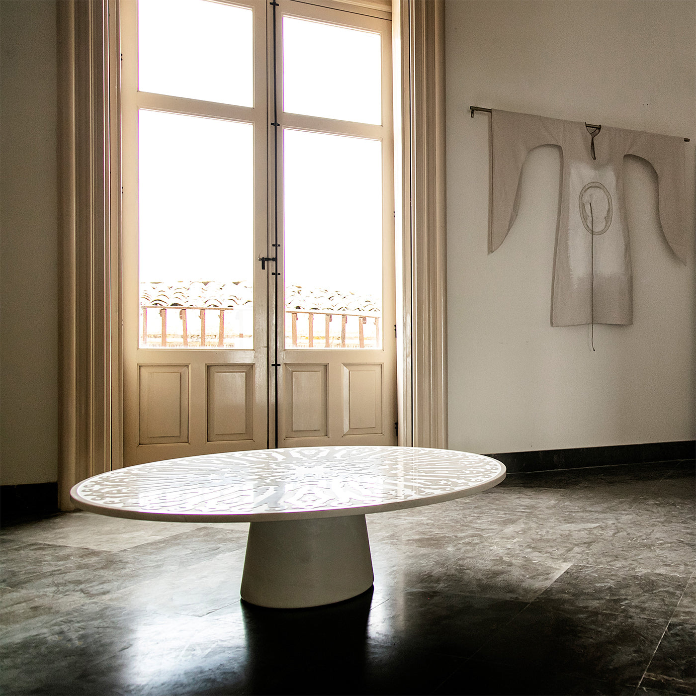 Aragona Pearl White marble Coffee table by Roberto Semprini - Alternative view 5