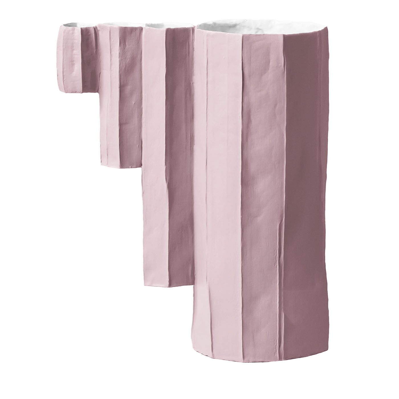 Vase en céramique rose Pino Bamboo - Vue principale