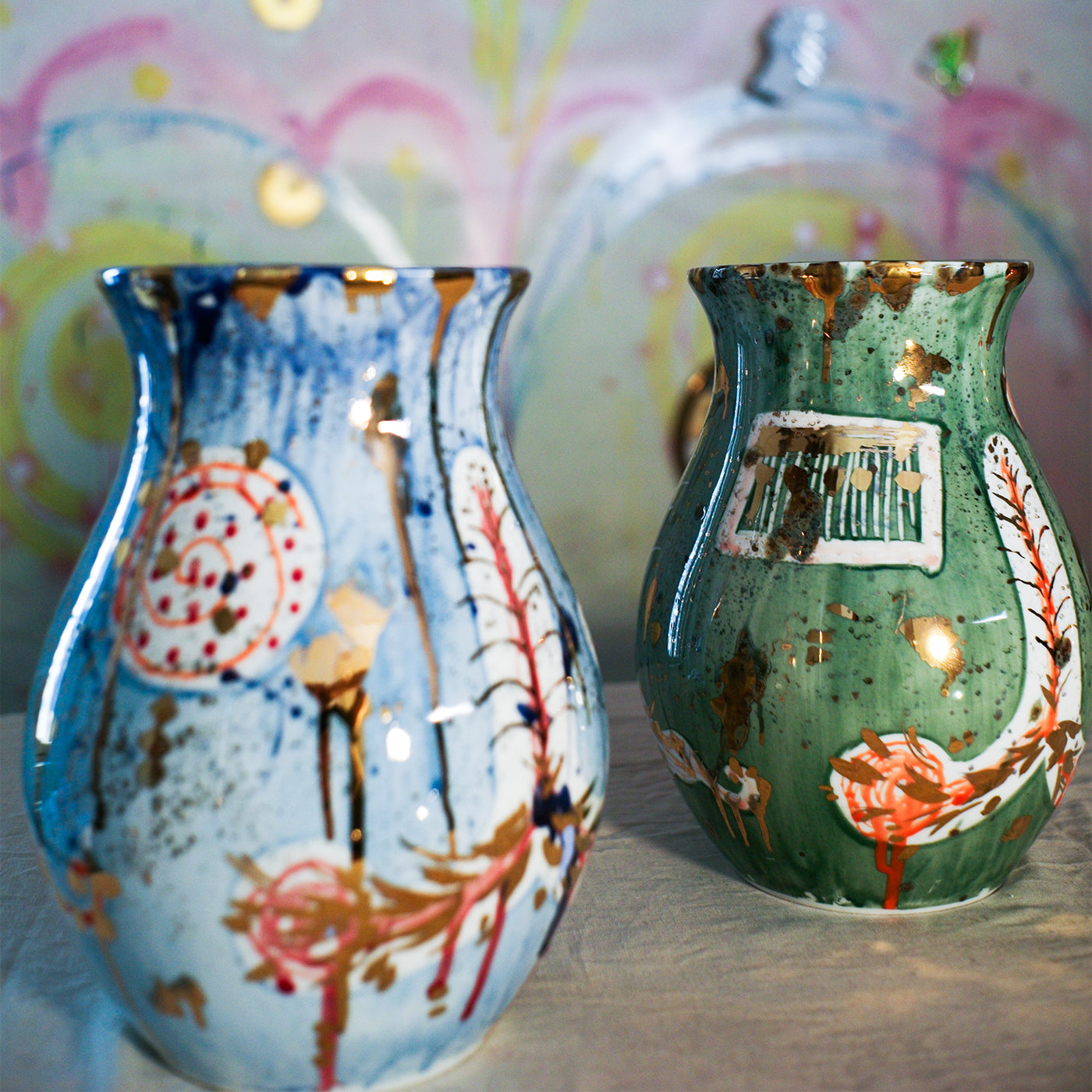 Aphrodite Green Ceramic  Vase - Alternative view 3