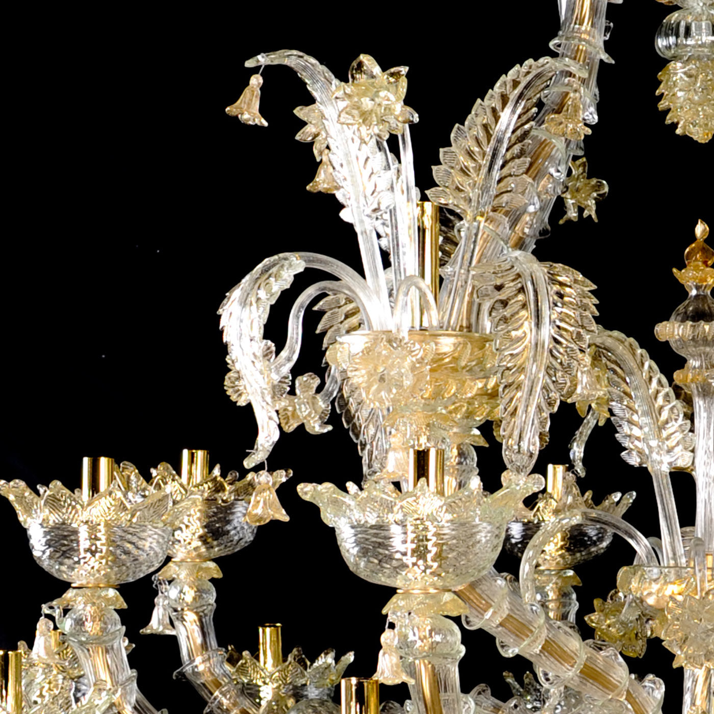 Gold- und Kristall-Kronleuchter im Rezzonico-Stil #7 - Alternative Ansicht 3