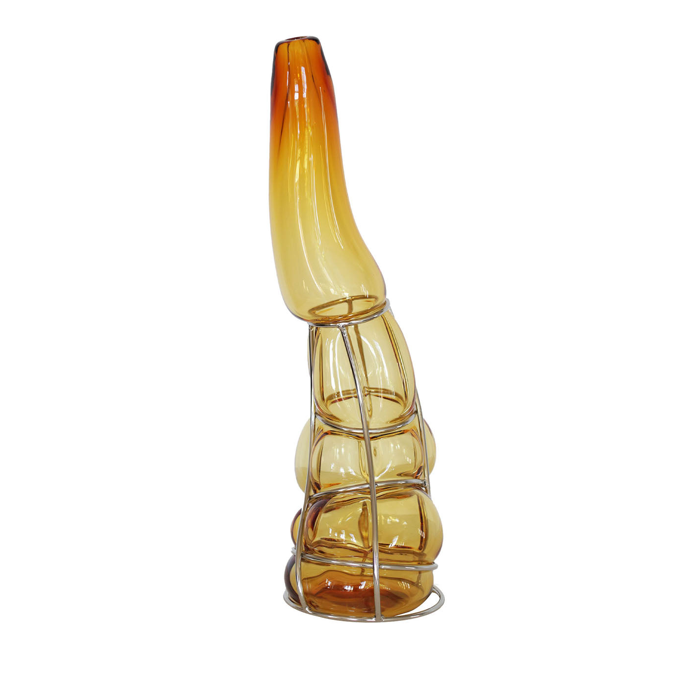 Vase Amber Babà en verre de Murano - Vue principale