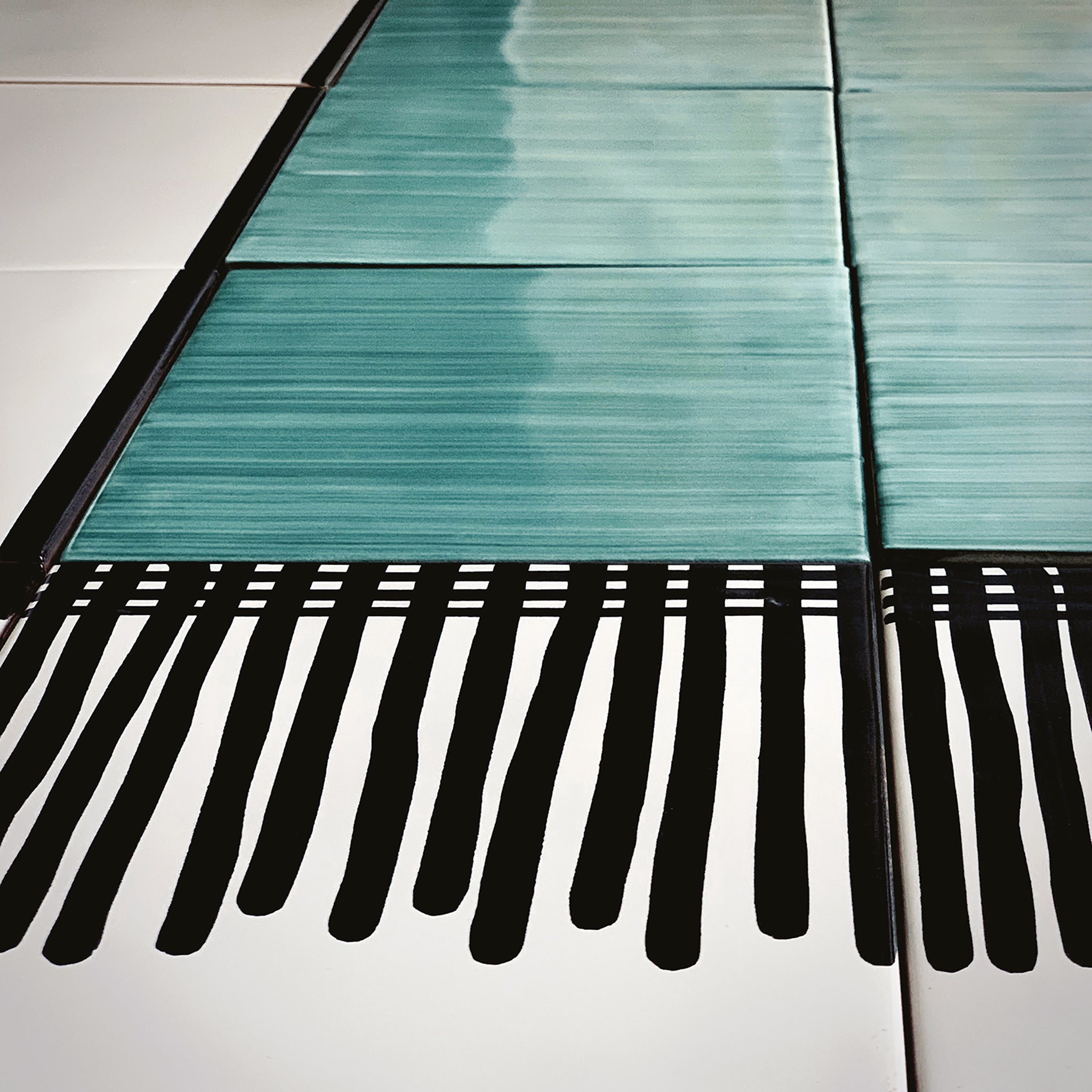 Carpet Green and Black & White Ceramic Composition by Giuliano Andrea dell’Uva 160 x 80 - Alternative view 3
