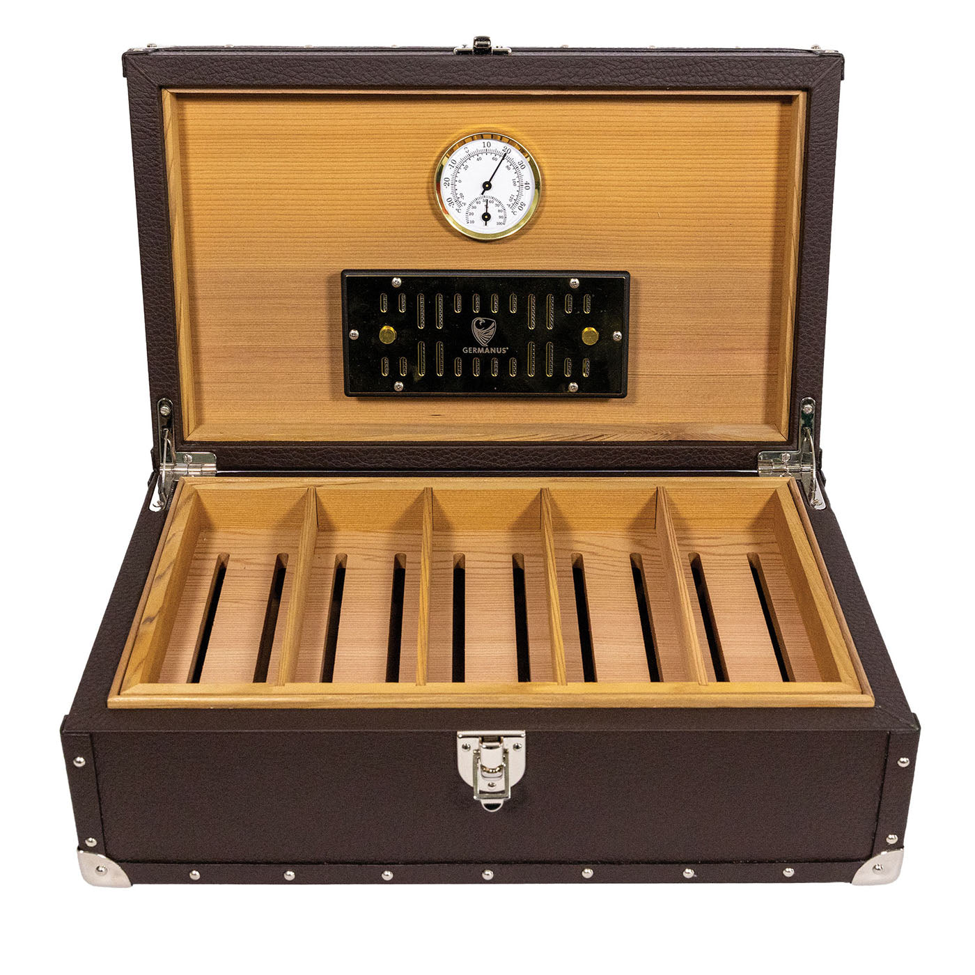 Kakaobraun Zigarren Humidor Box für 100  - Hauptansicht