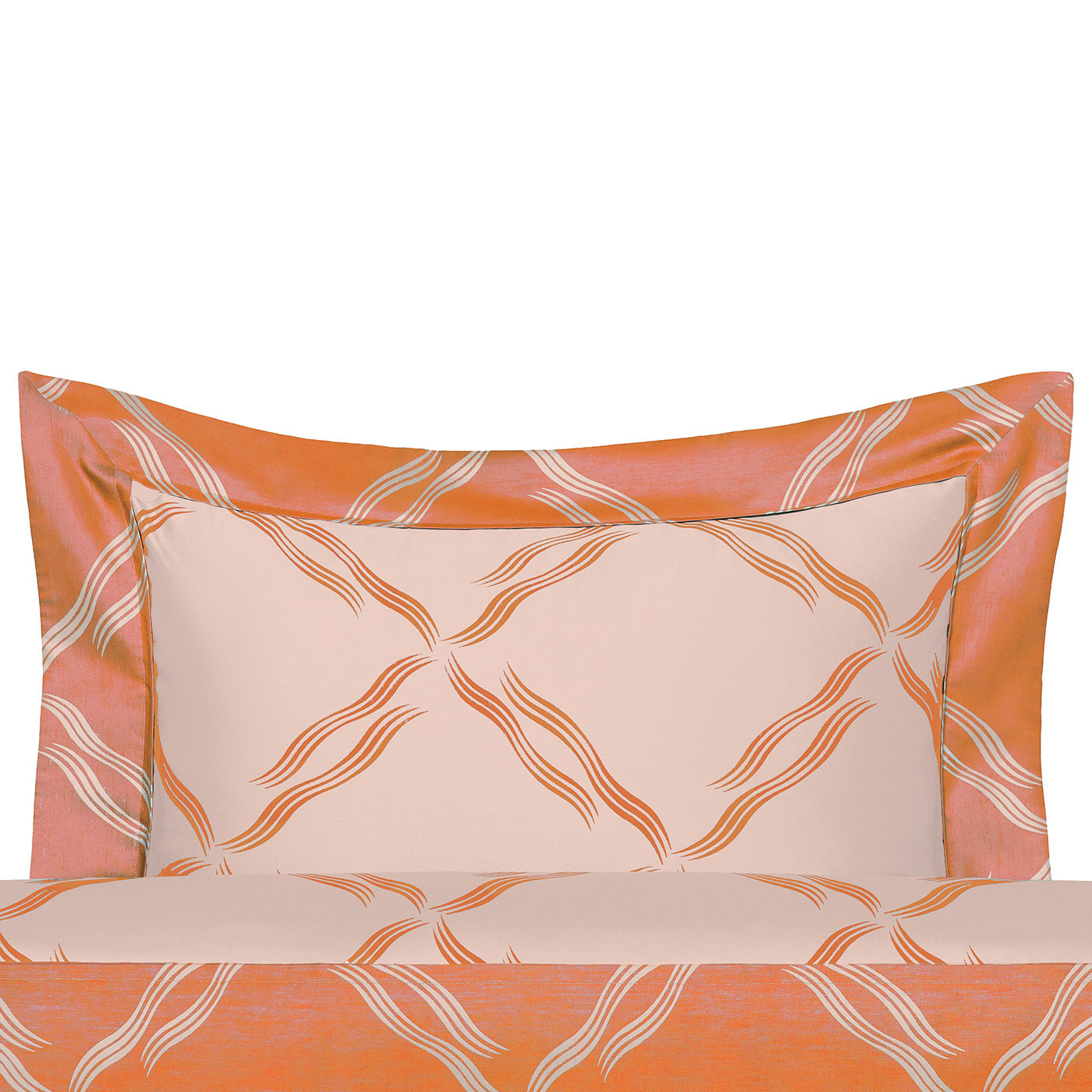 Tuffo Jacquard Orange US King Sheet Set - Alternative view 1