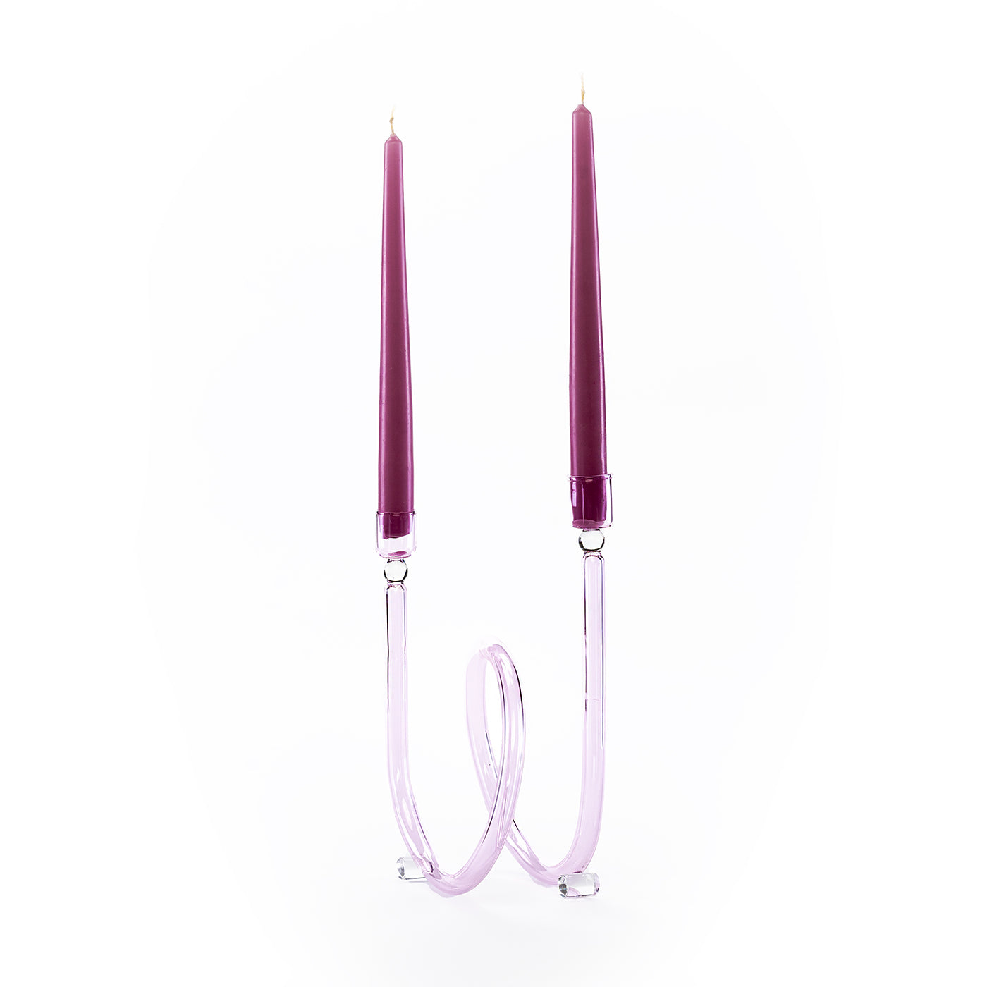 Dolce Vita Pink Glass Candle Holder - Alternative view 2