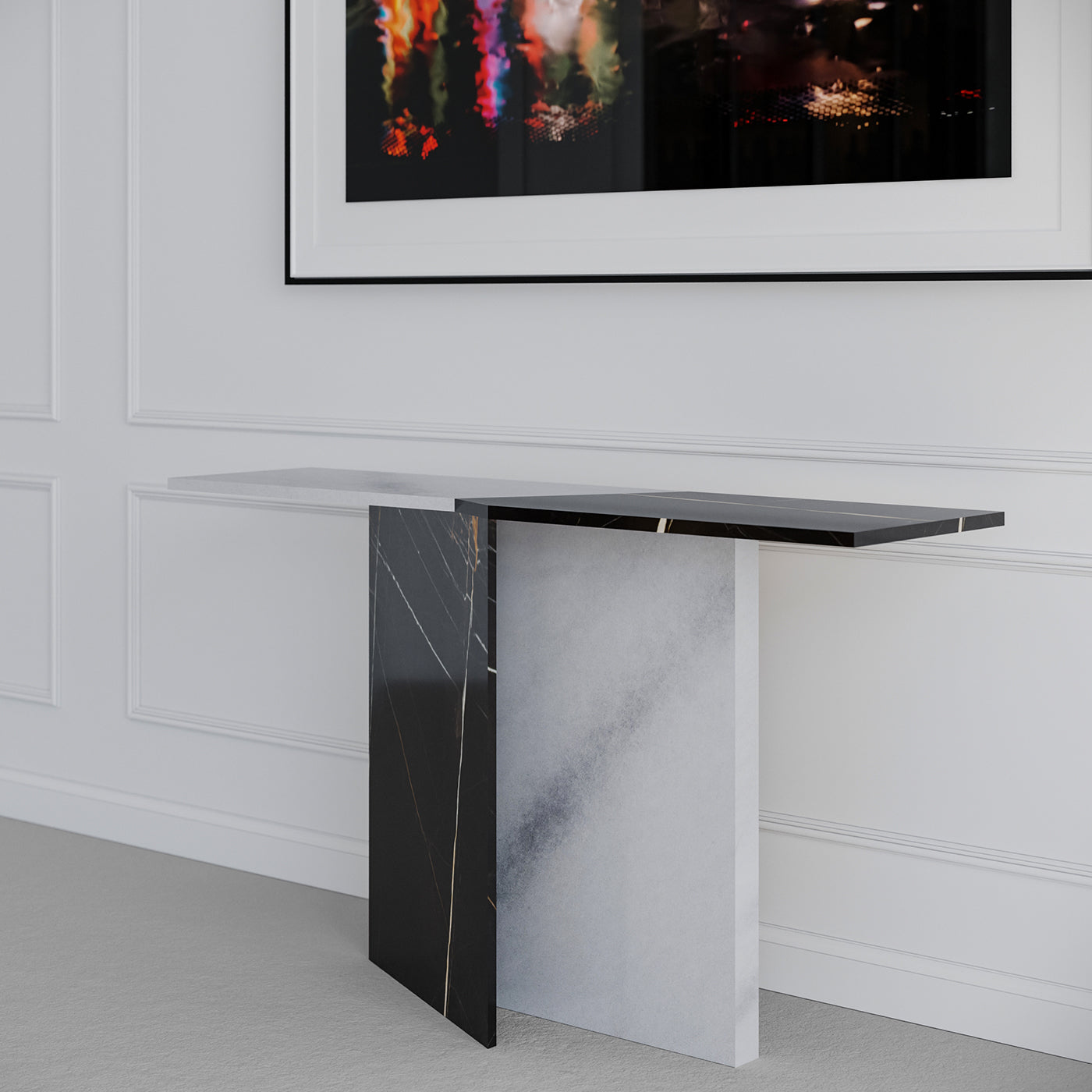 Zion Sahara Noir and Bianco T Marble Console by Paolo Ciacci - Alternative view 2