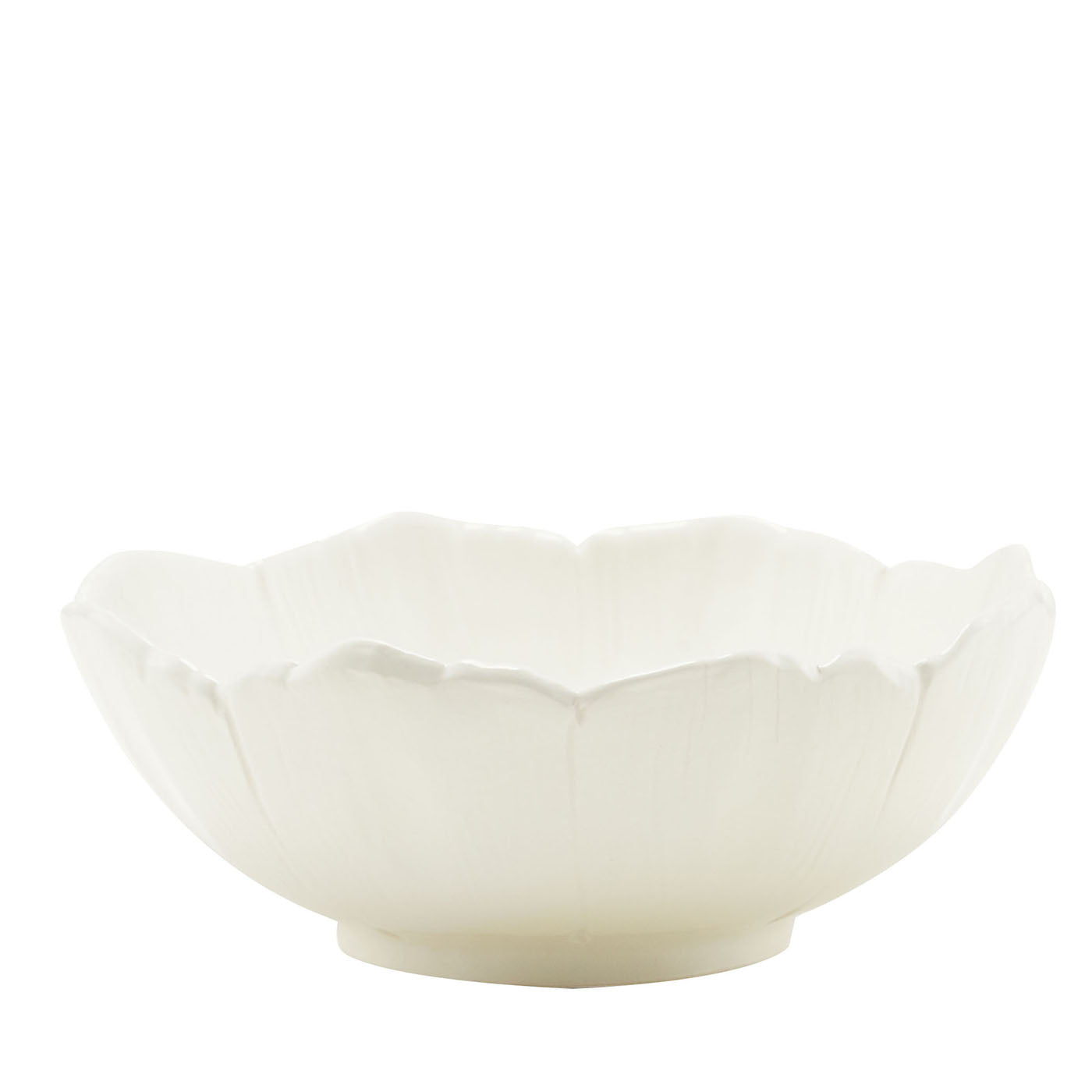 Set di 2 piatti da minestra in ceramica fine color bianco sporco con fiori di ciliegio  - Vista principale