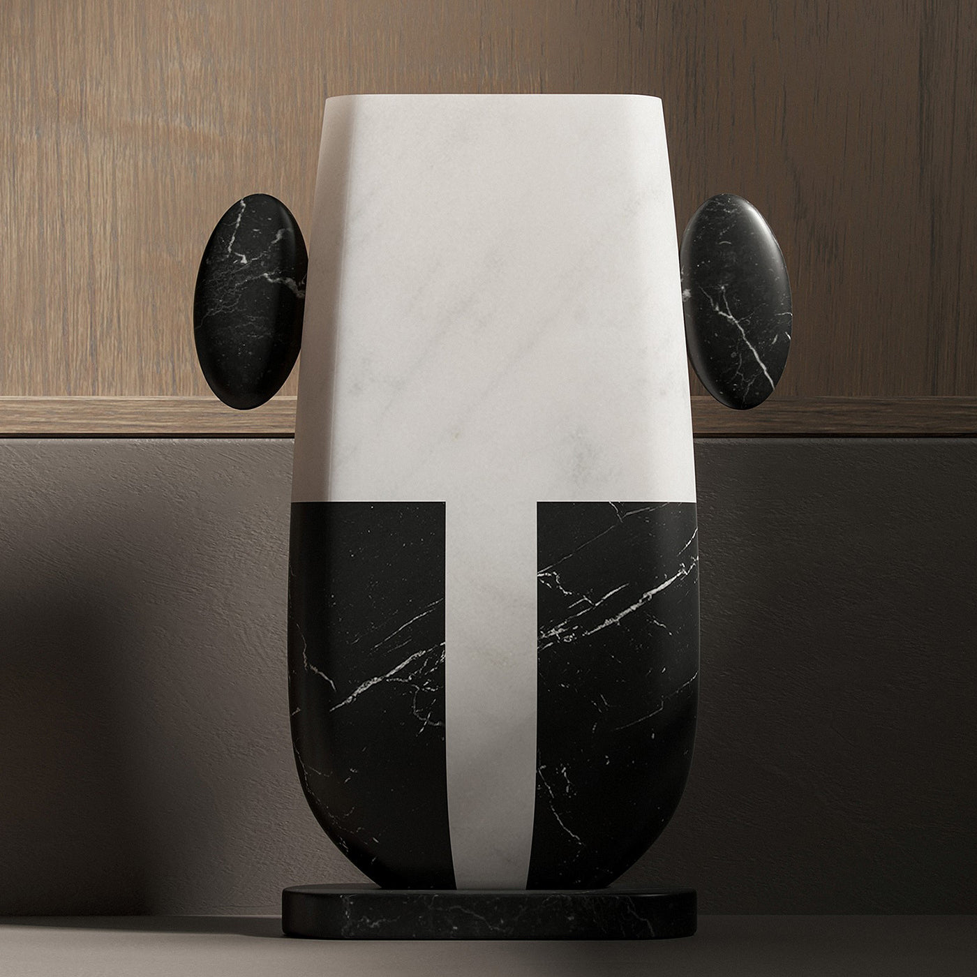 Pietro White Michelangelo/Black Marquina Vase by Matteo Cibic - Alternative view 1