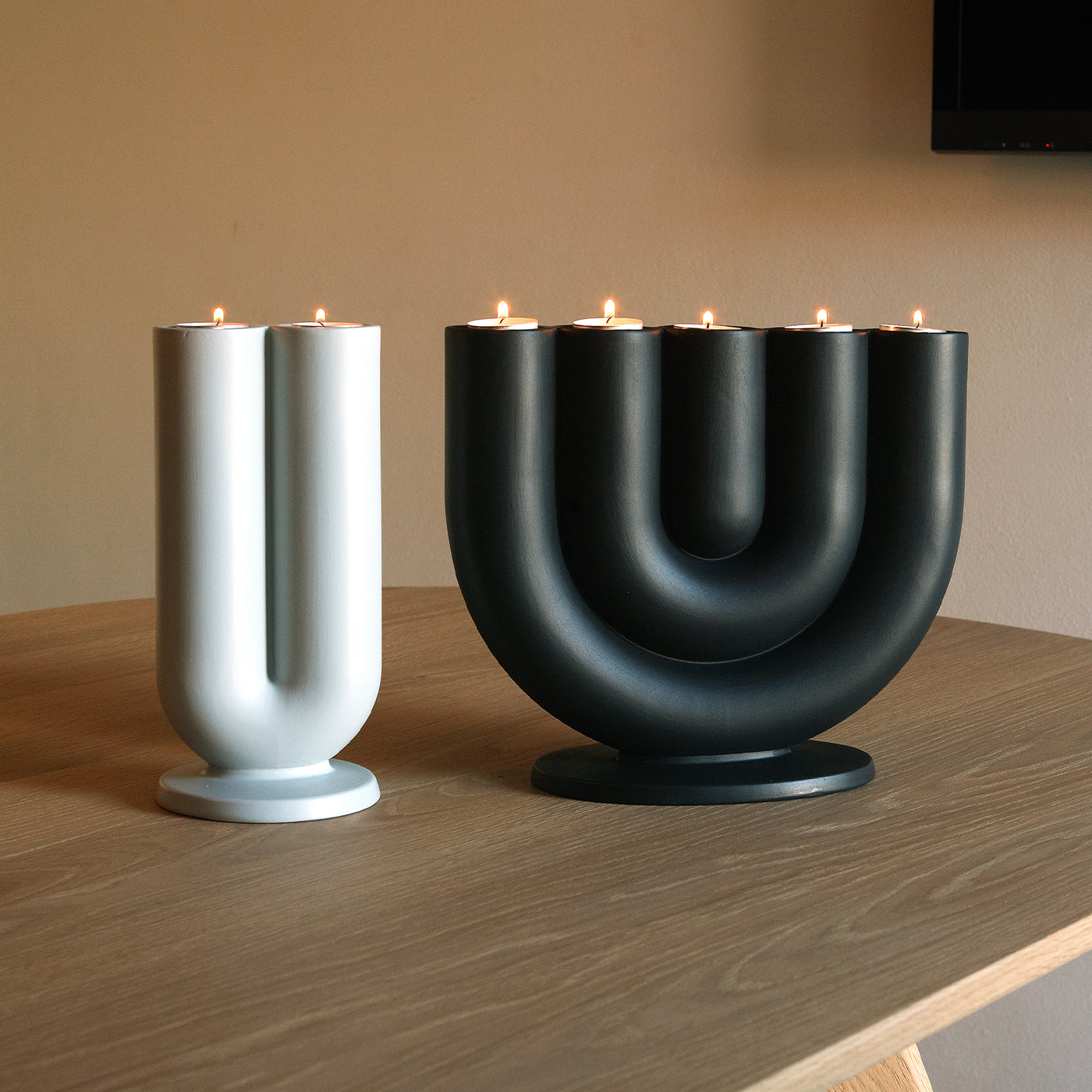 Rah Gray 2-flames Candle Holder - Alternative view 1