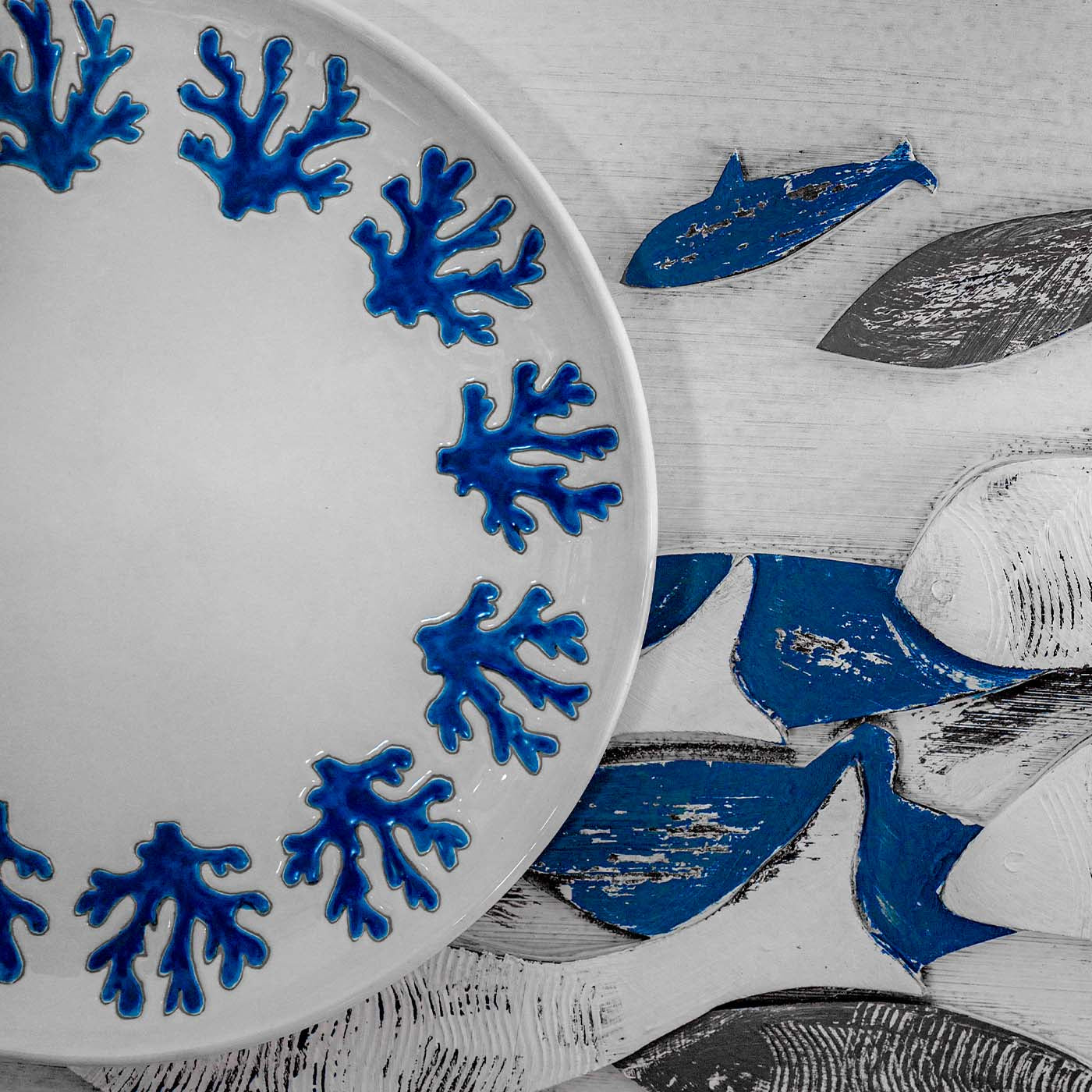 Corallo Blu Round Dinner Plate - Alternative view 1