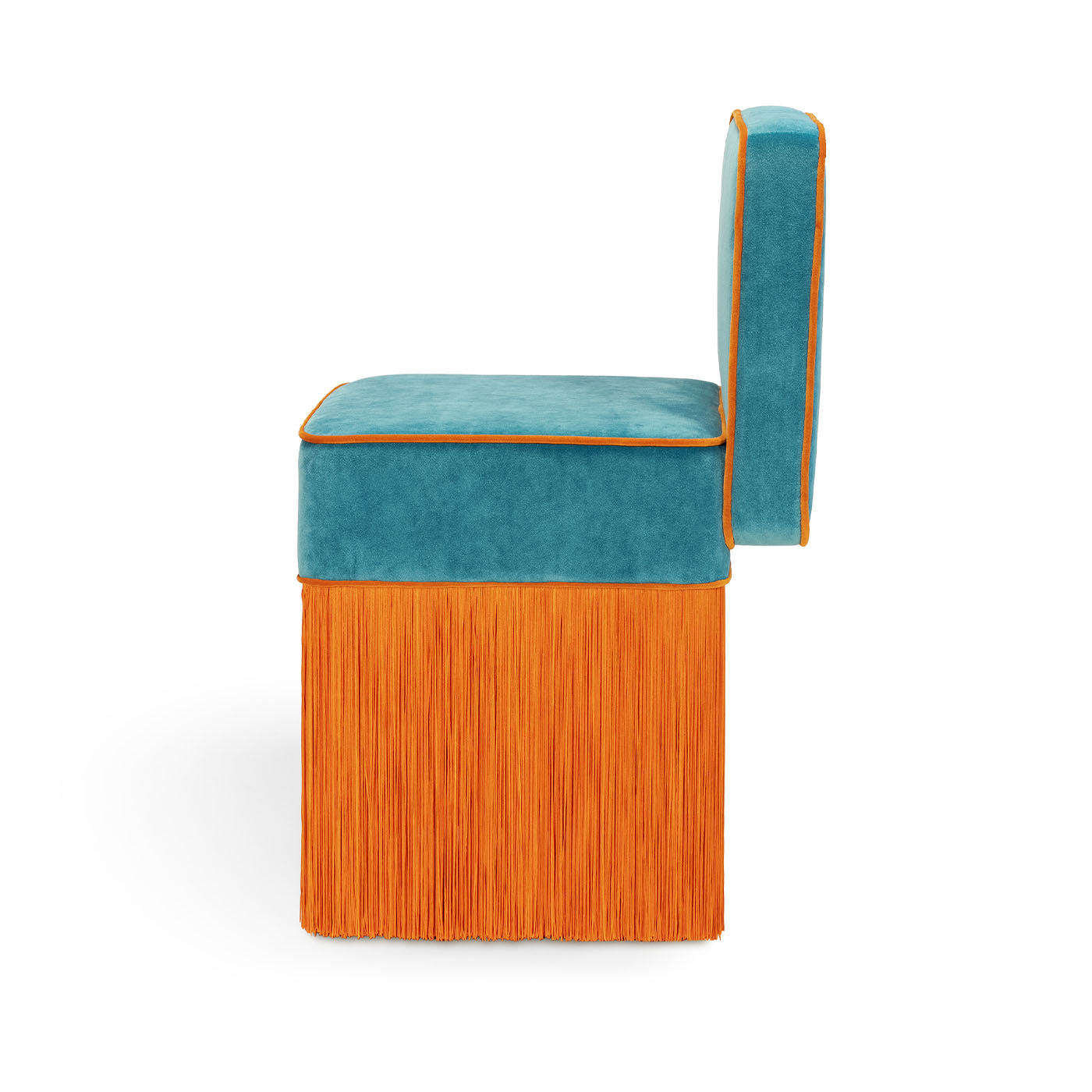 Lilli Teal Velvet and Orange Chair by Lorenza Bozzoli - Alternative view 1