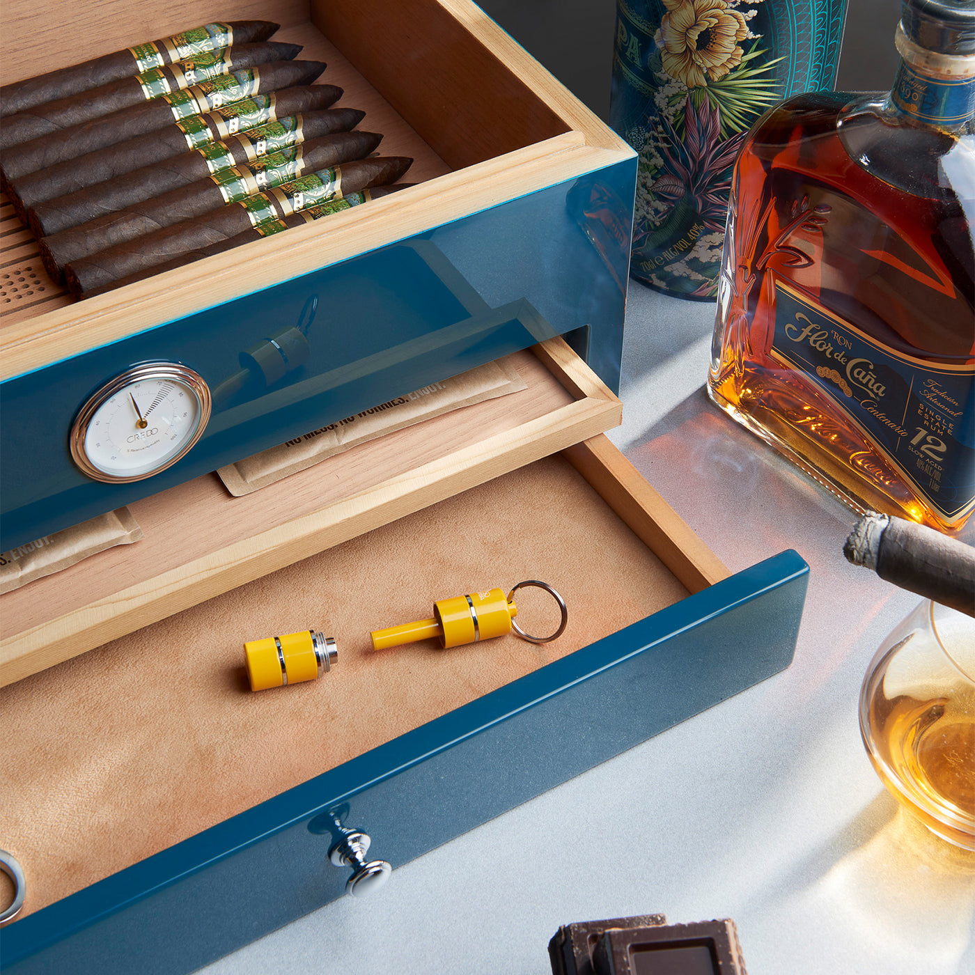 Havana-inspired Powder Blue Humidor (Special Club Edition) Morici ...