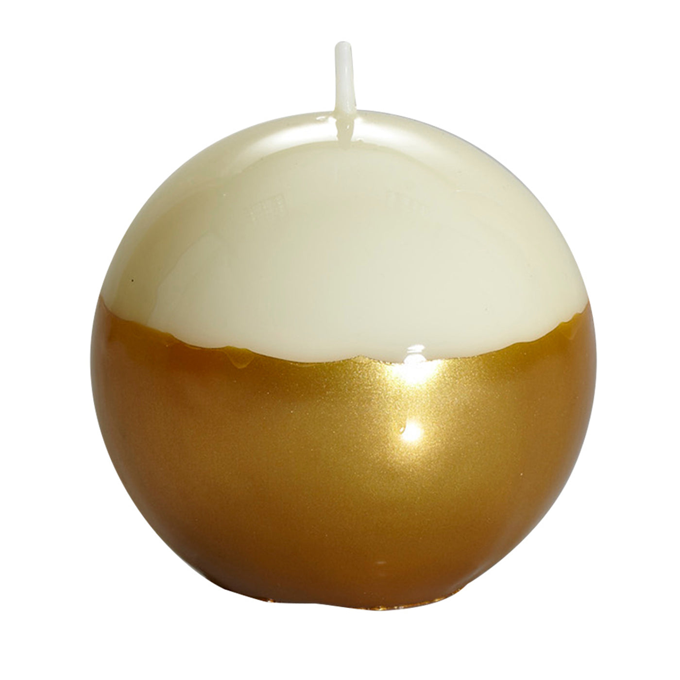 Meloria Spherical Beige and Gold Candle/d.150 - Main view