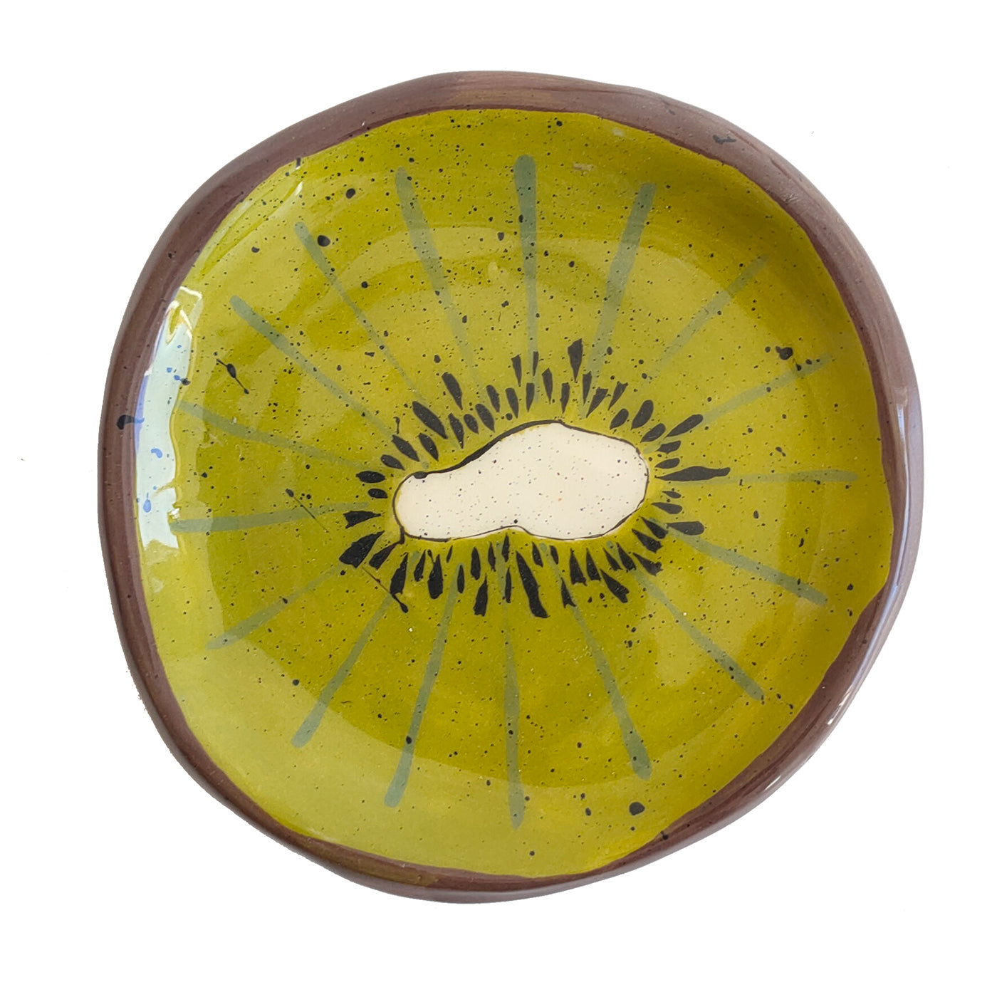 Set of 4 Green Kiwi Plate 18 cm - Main view