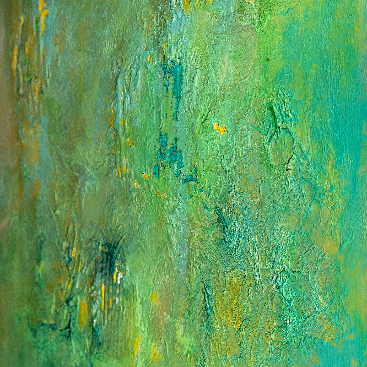 Green Rebirth Abstract Painting by Giuseppe Caiafa - Alternative view 2