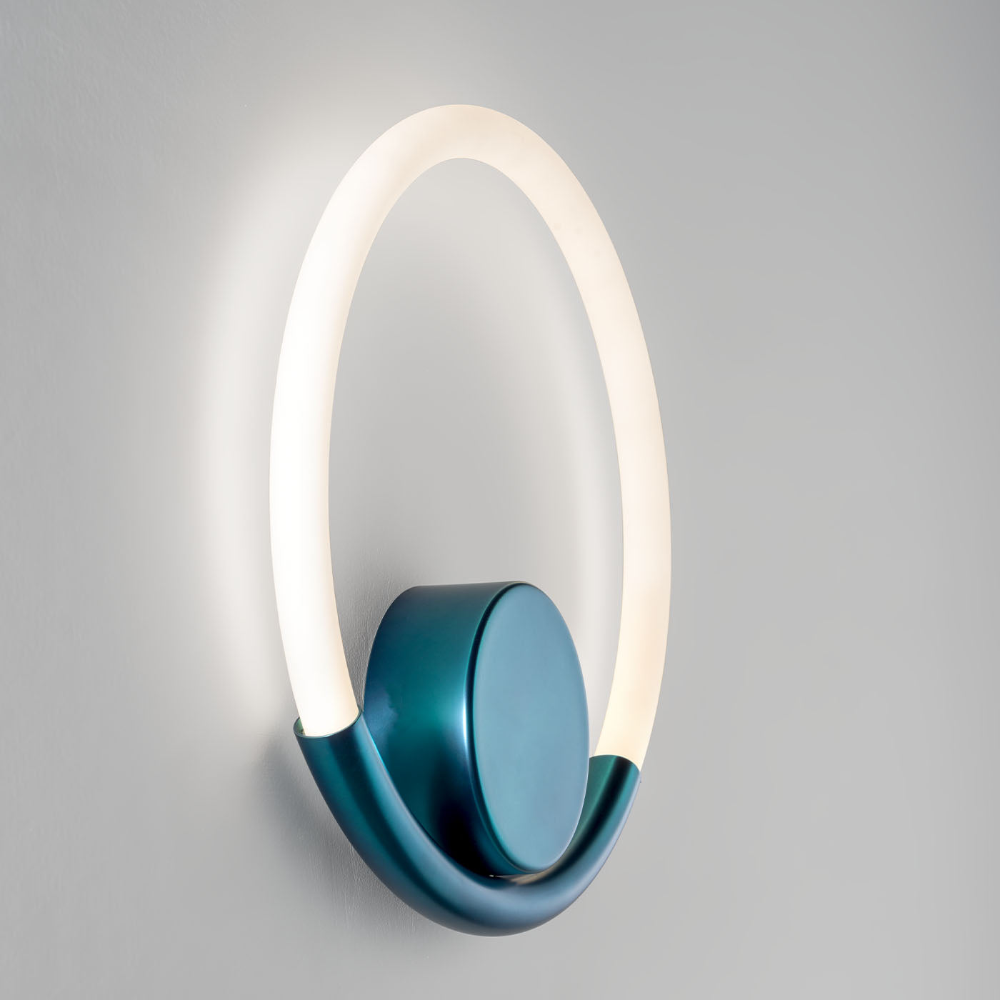 Loop Blue Matte Metal Wall Lamp - Alternative view 1