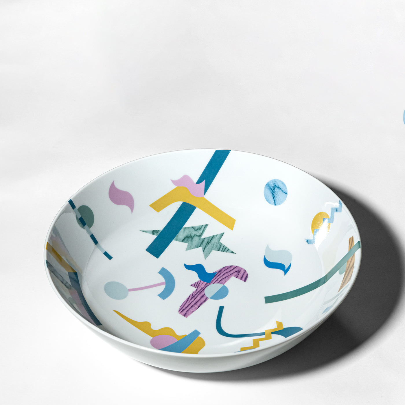 Alchimie Large Porcelain Bowl with Abstract Decor - Alternative view 3
