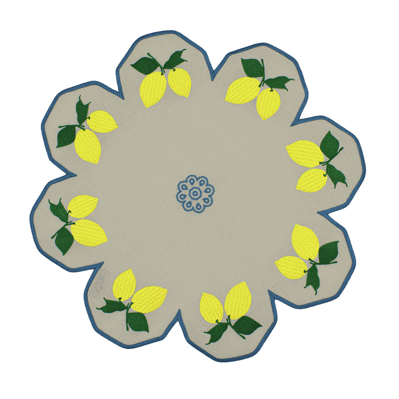 Limoni Multicolor 2er-Set blumenförmige Platzsets in Taupe - Hauptansicht