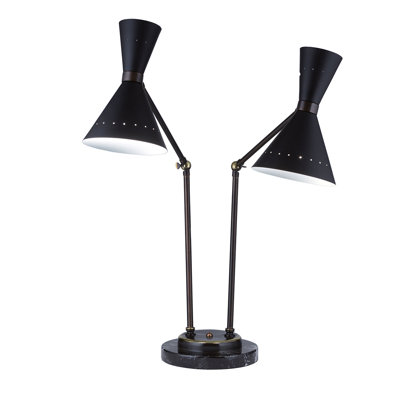 Diva M236 2-Light Black & Bronze Table Lamp by Michele Bönan - Main view