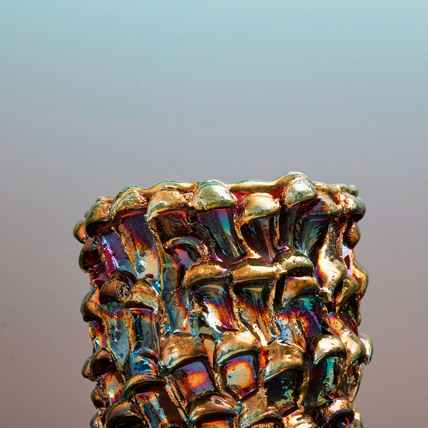 Onda Iridescent Metallic Raku Vase #10 - Alternative view 1