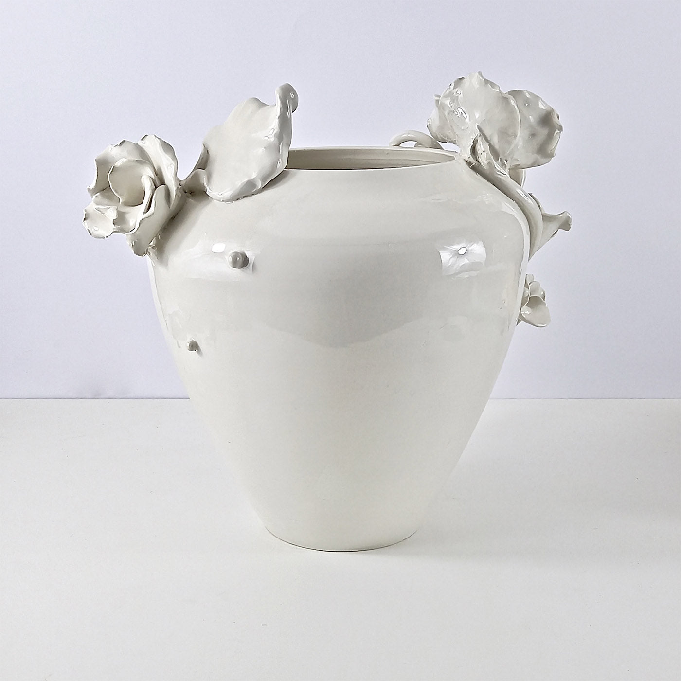 Big Peony White Ceramic Vase - Alternative view 2