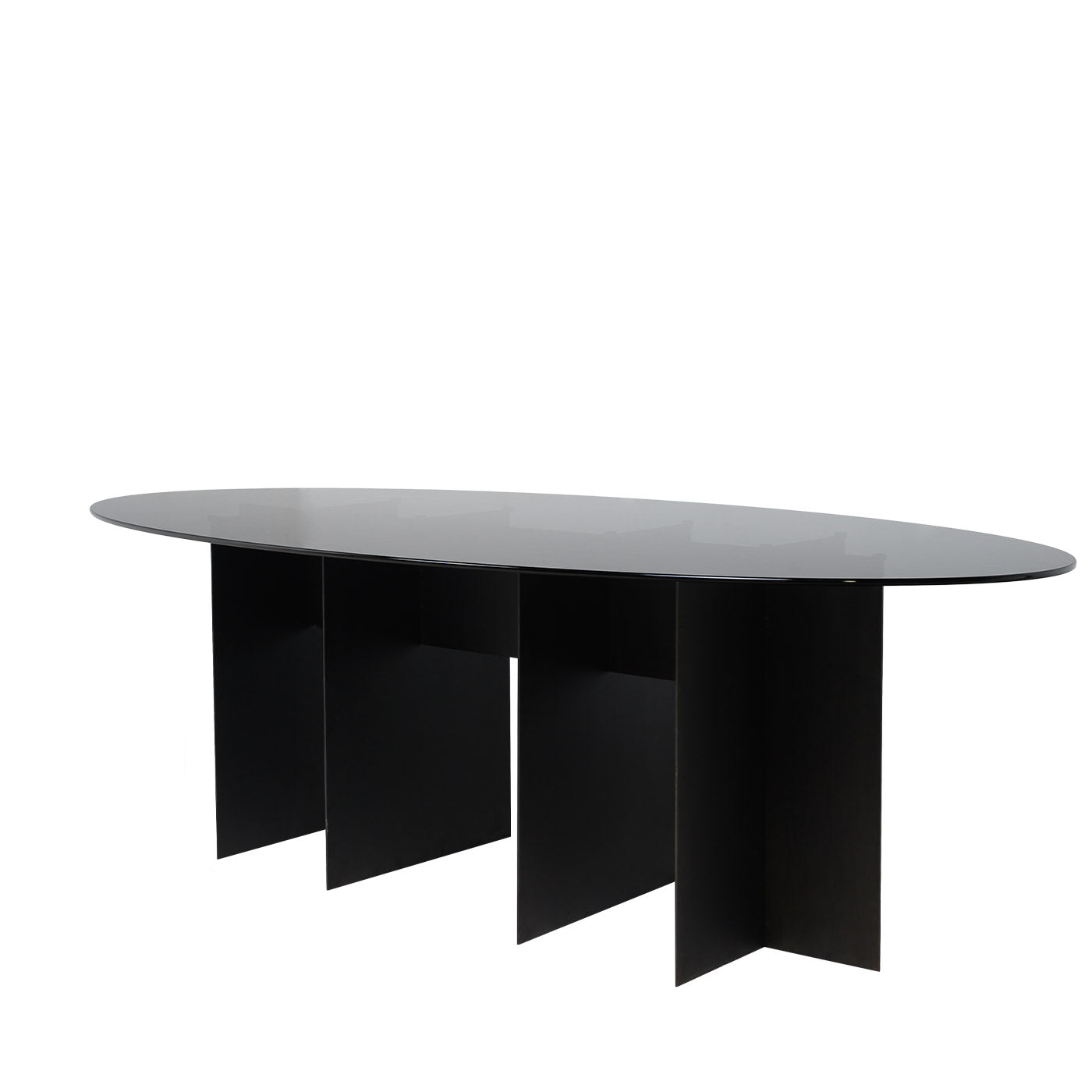 Roy Oval Black Dining Table by Filippo Montaina - Alternative view 4