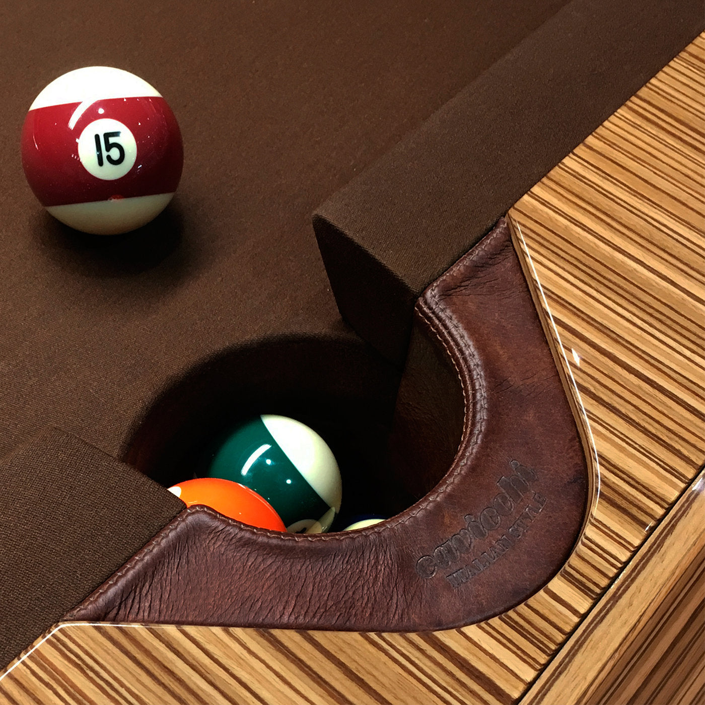 Millennium Zebrano Billiard Pool Table - Alternative view 3