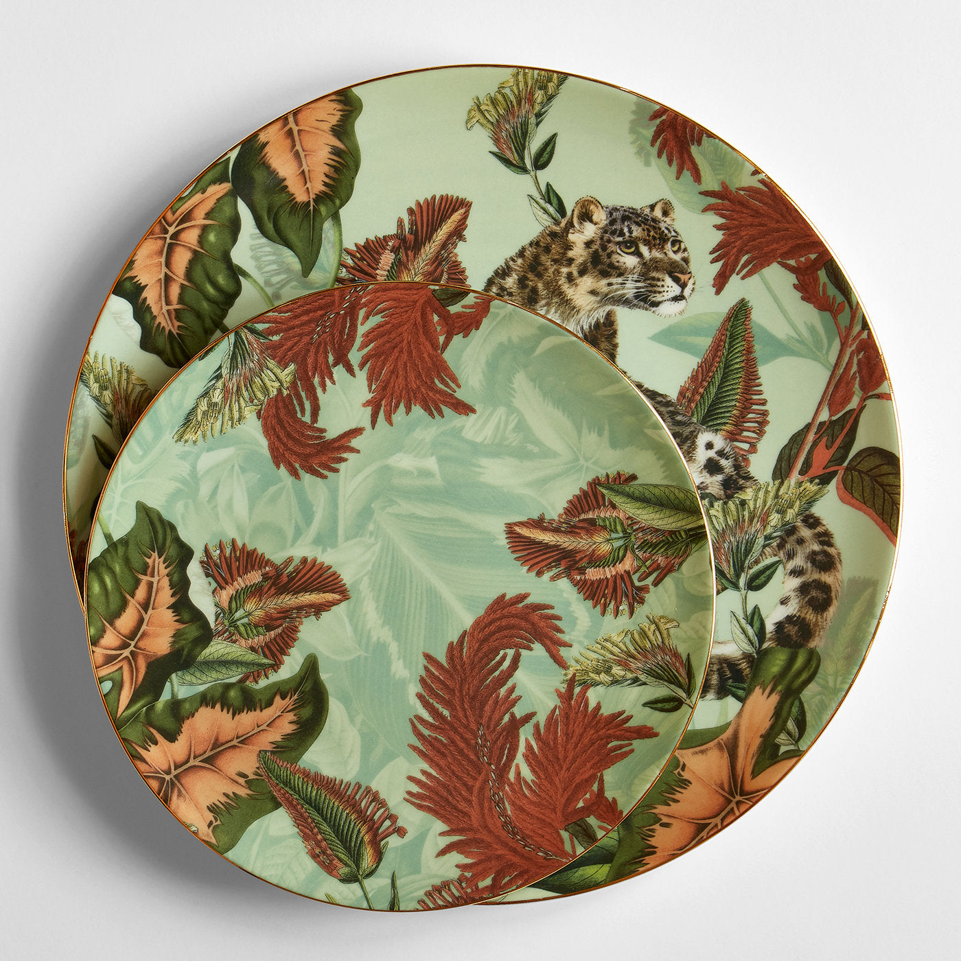 Animalia Set Of 2 Porcelain Dessert Plates With Flowers #1 - Alternative view 1