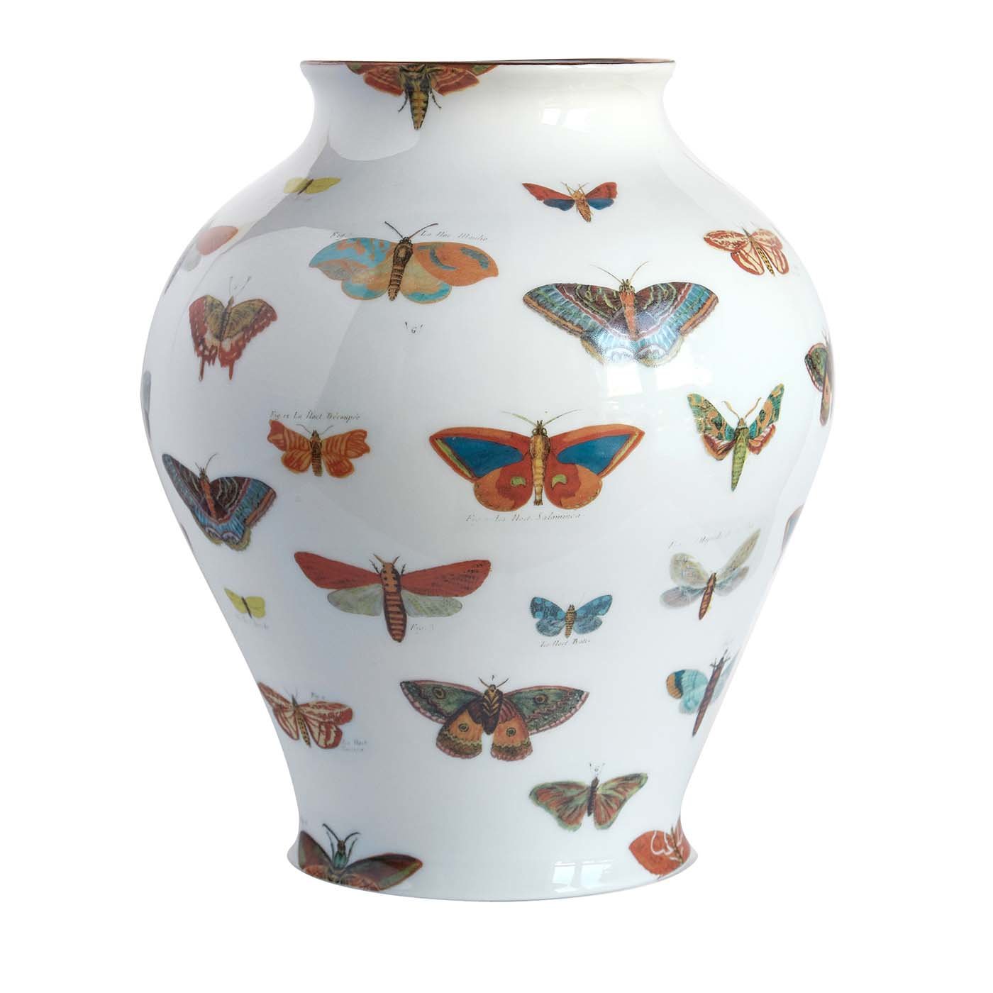 Vase en porcelaine Amphore Papillons H27Cm - Vue principale